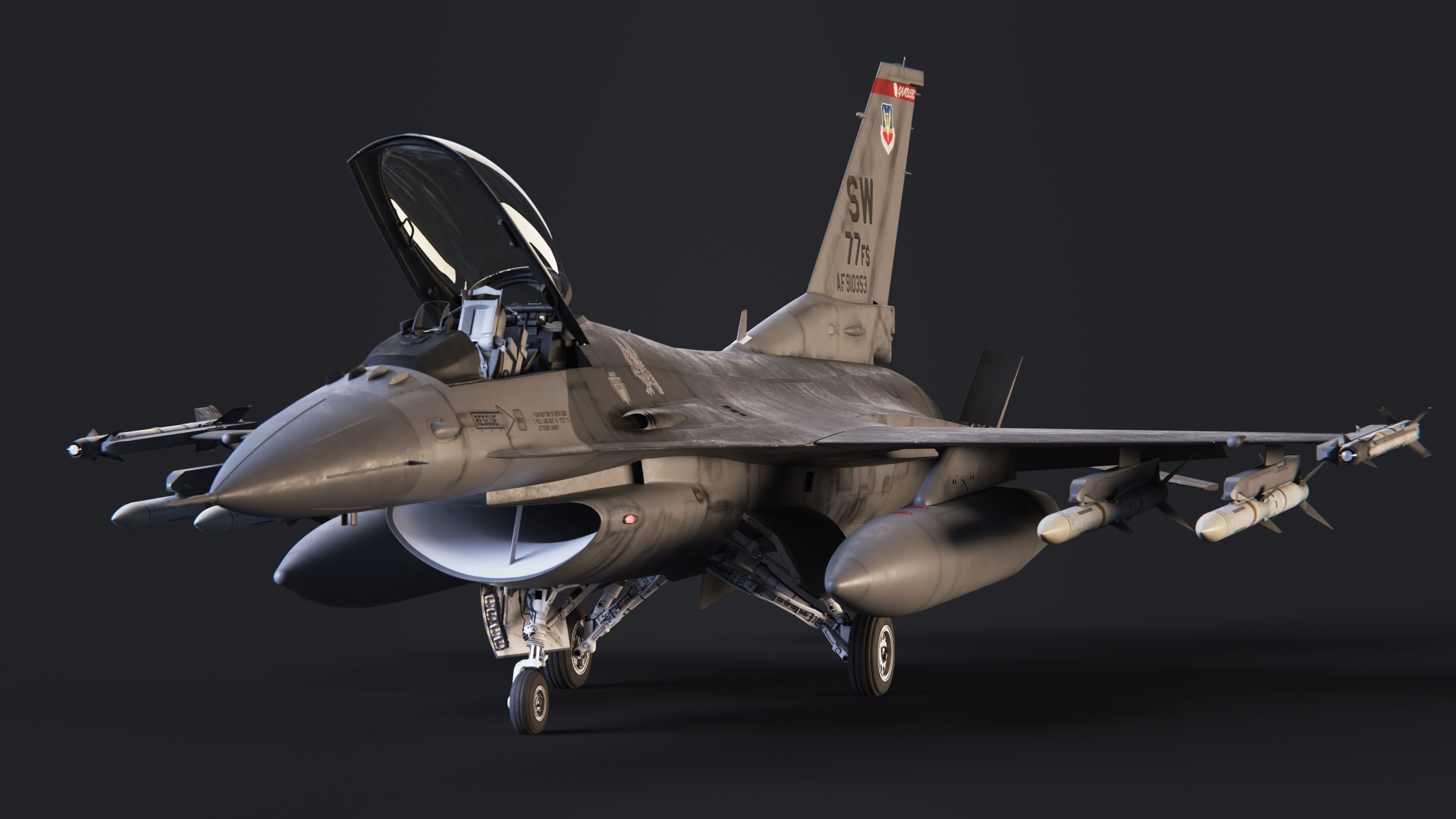 F-16C Viper 3D model_0