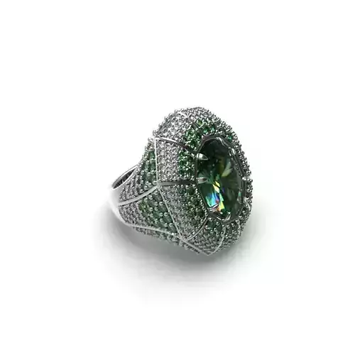 BIG OVAL RING - JEWELRY 3D - AN-595 3D print model
