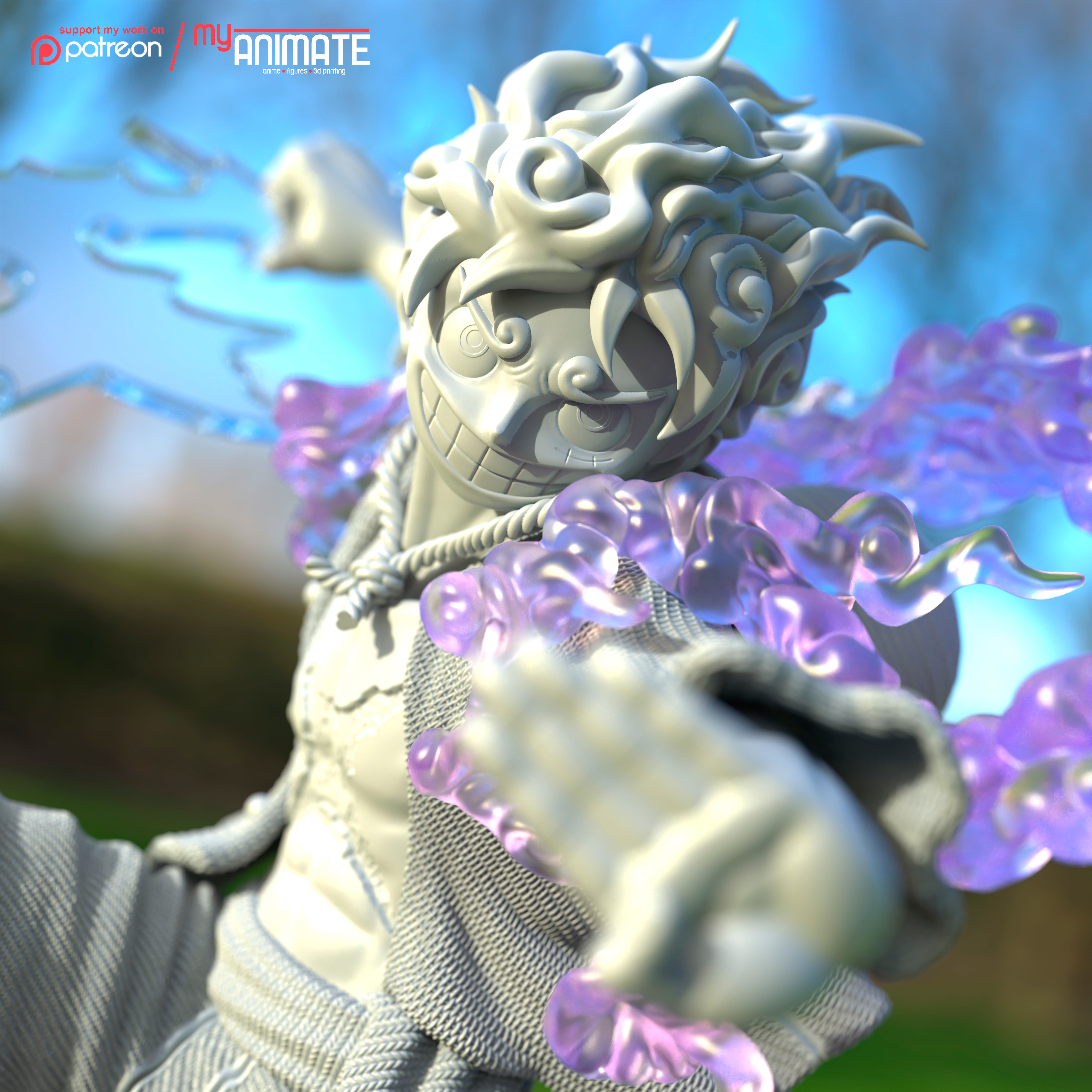 LuffyNika from One Piece  - myAnimate 3D print model_2