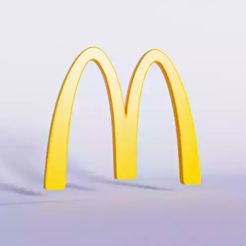 McDonalds Logo Low-poly 3D model
