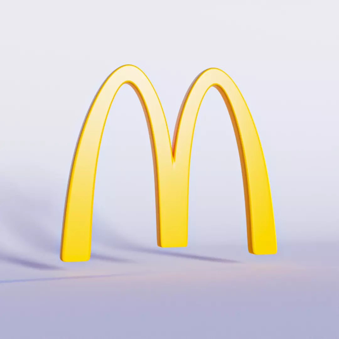 McDonalds Logo Low-poly 3D model_0