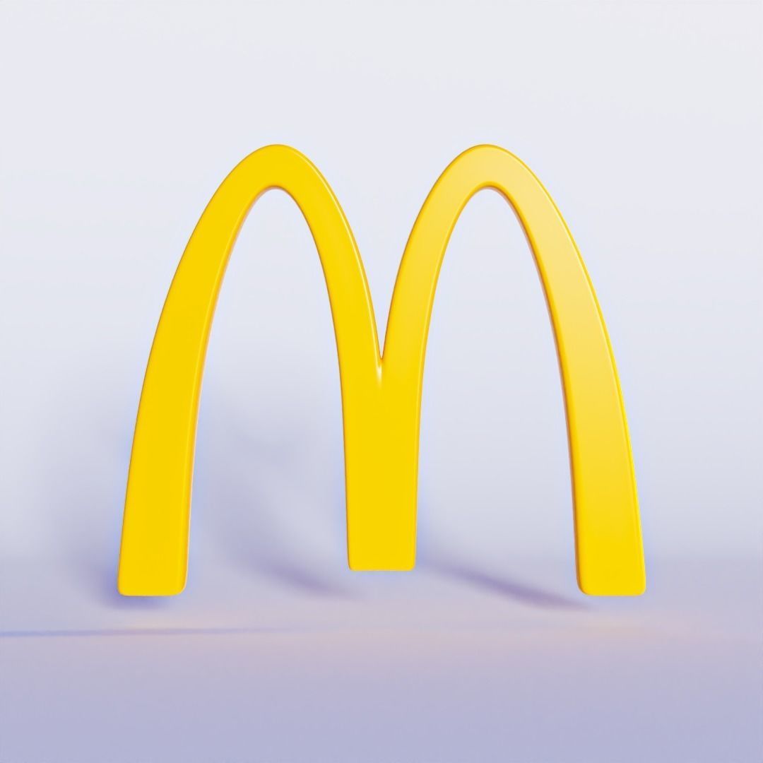 McDonalds Logo Low-poly 3D model_2