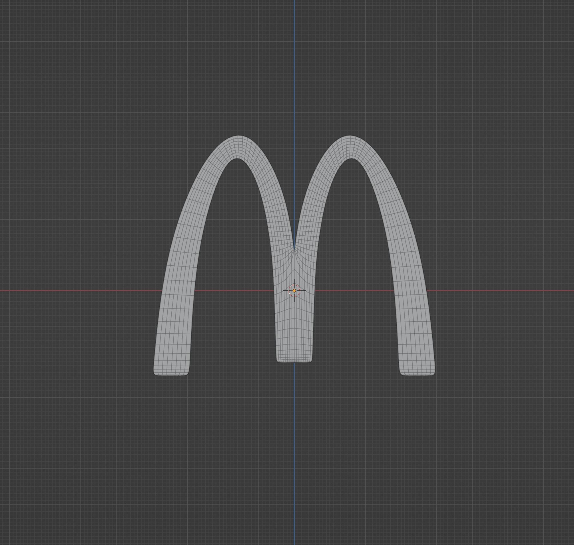 McDonalds Logo Low-poly 3D model_3