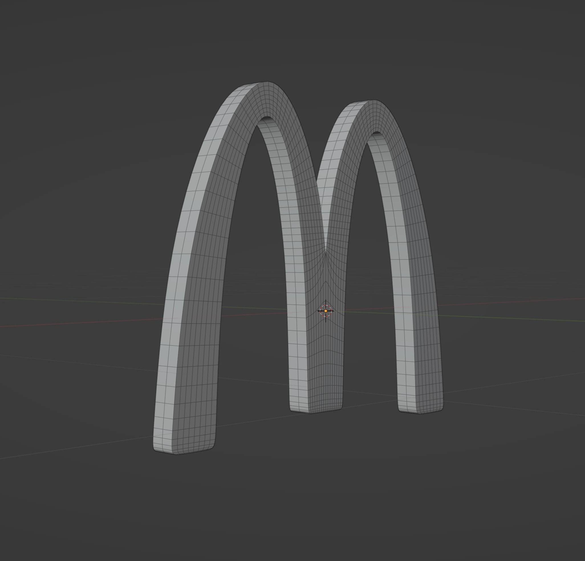 McDonalds Logo Low-poly 3D model_4