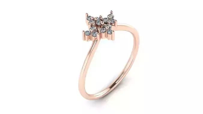 Jewelry Diamond Ring 3D Print Model 3D print model