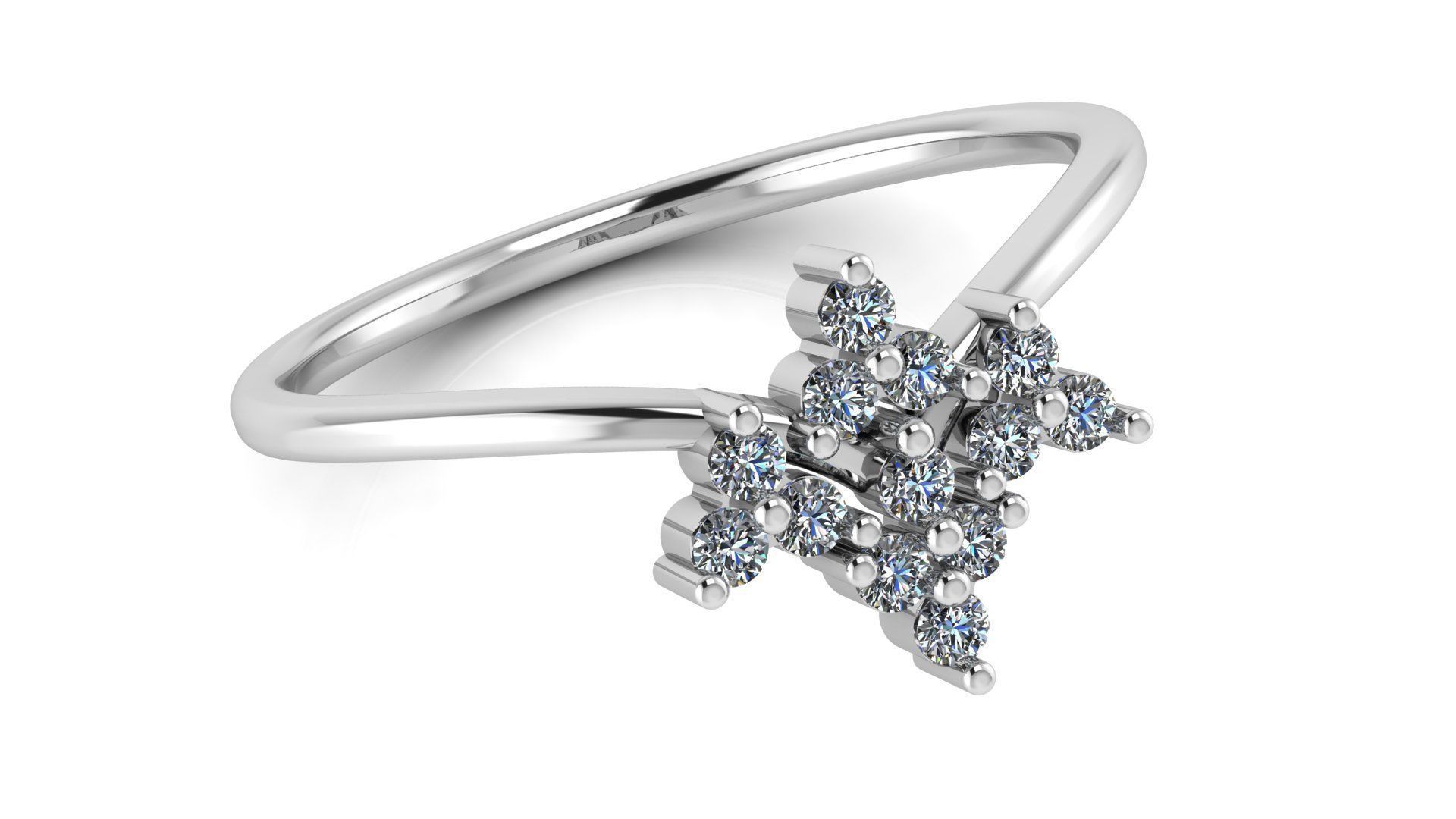 Jewelry Diamond Ring 3D Print Model 3D print model_16