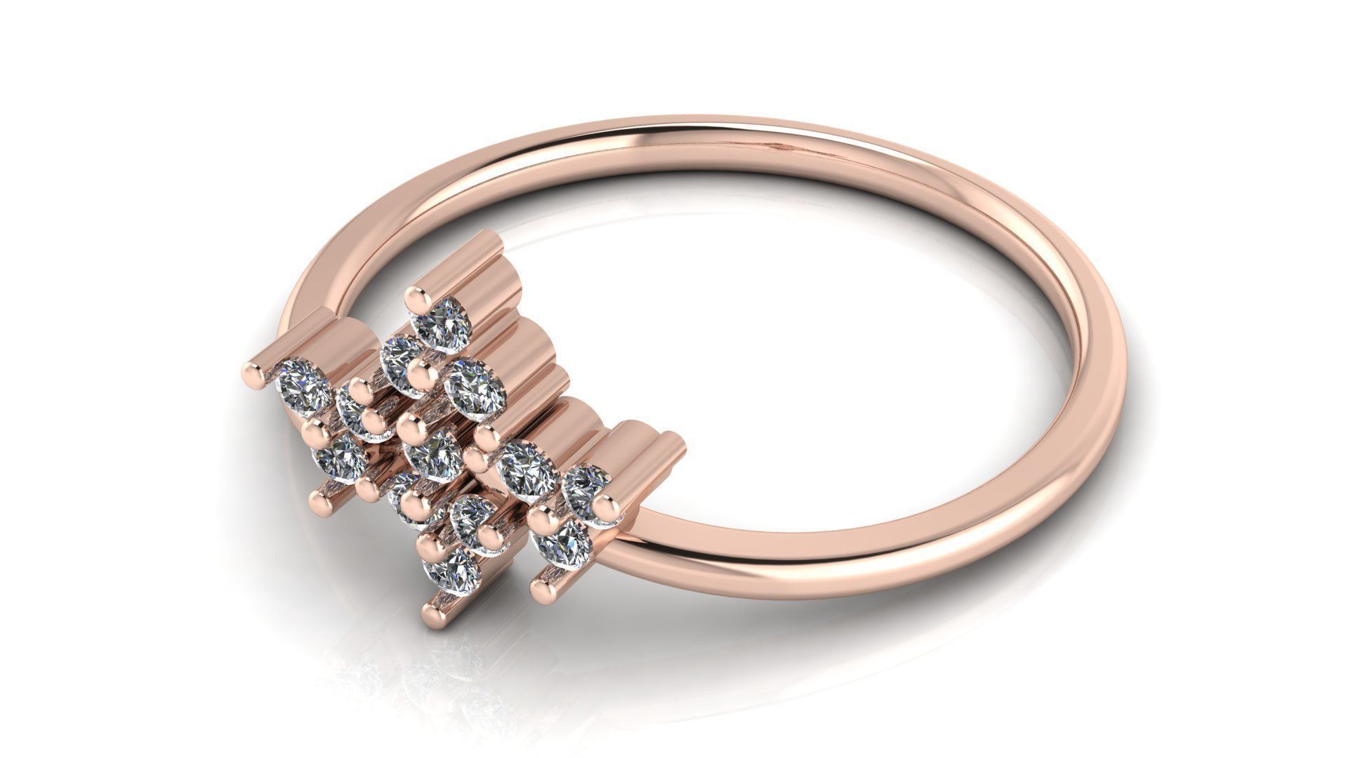 Jewelry Diamond Ring 3D Print Model 3D print model_6