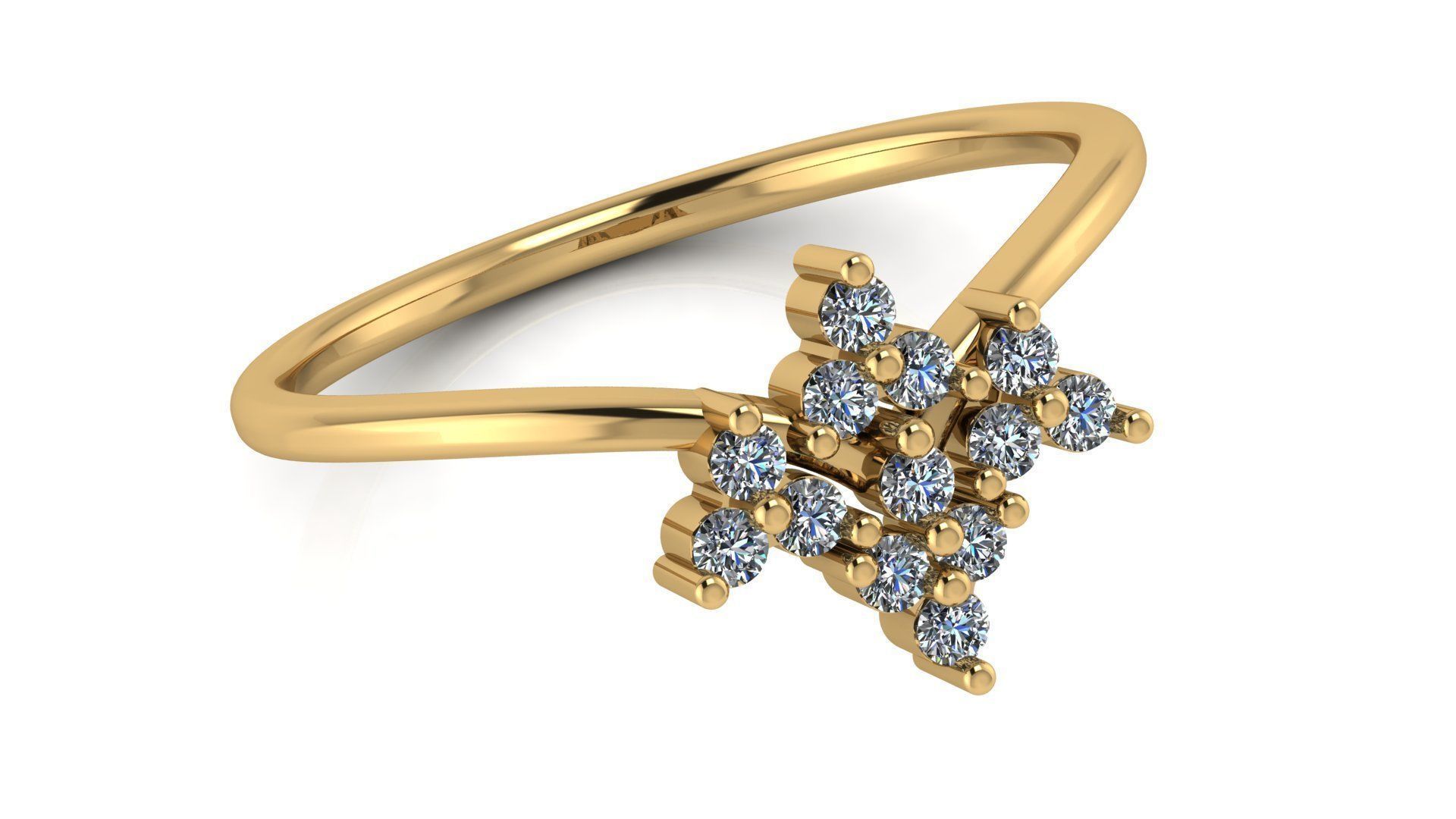 Jewelry Diamond Ring 3D Print Model 3D print model_25