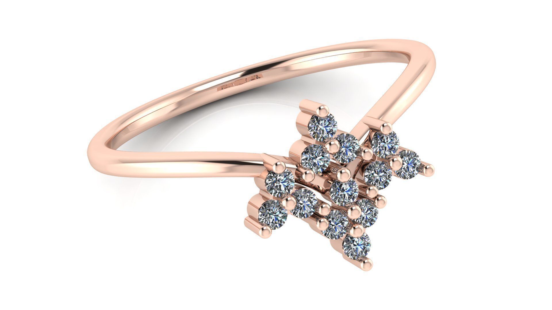 Jewelry Diamond Ring 3D Print Model 3D print model_8