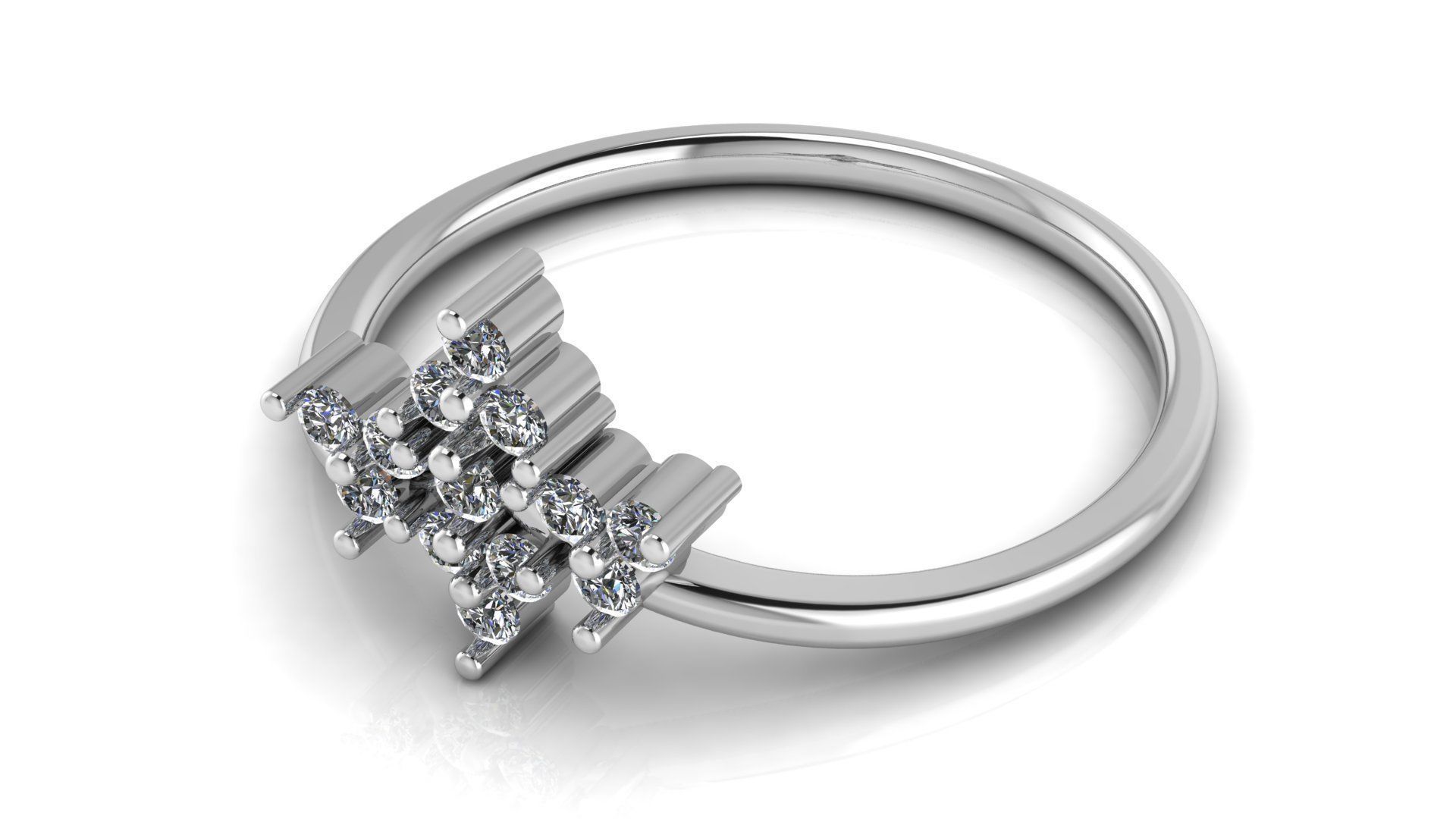 Jewelry Diamond Ring 3D Print Model 3D print model_15