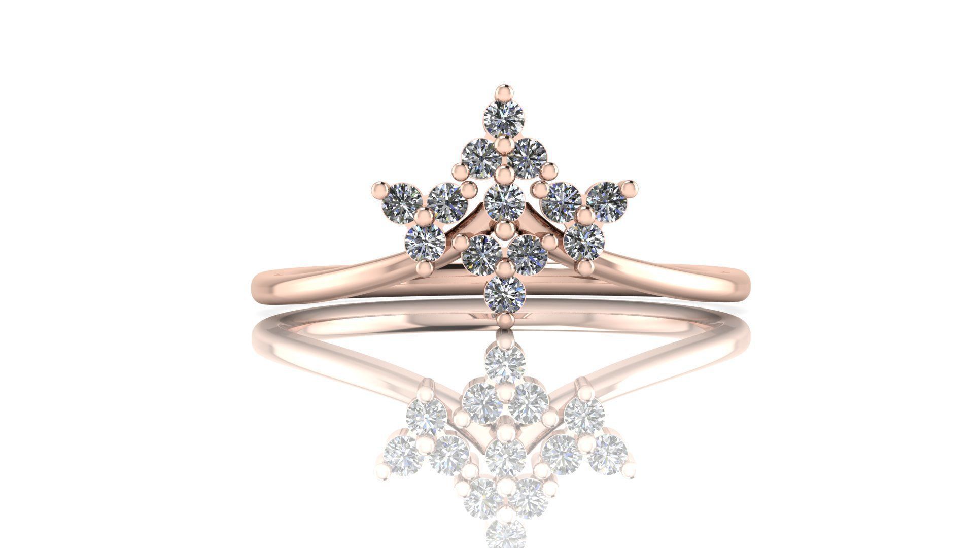 Jewelry Diamond Ring 3D Print Model 3D print model_4