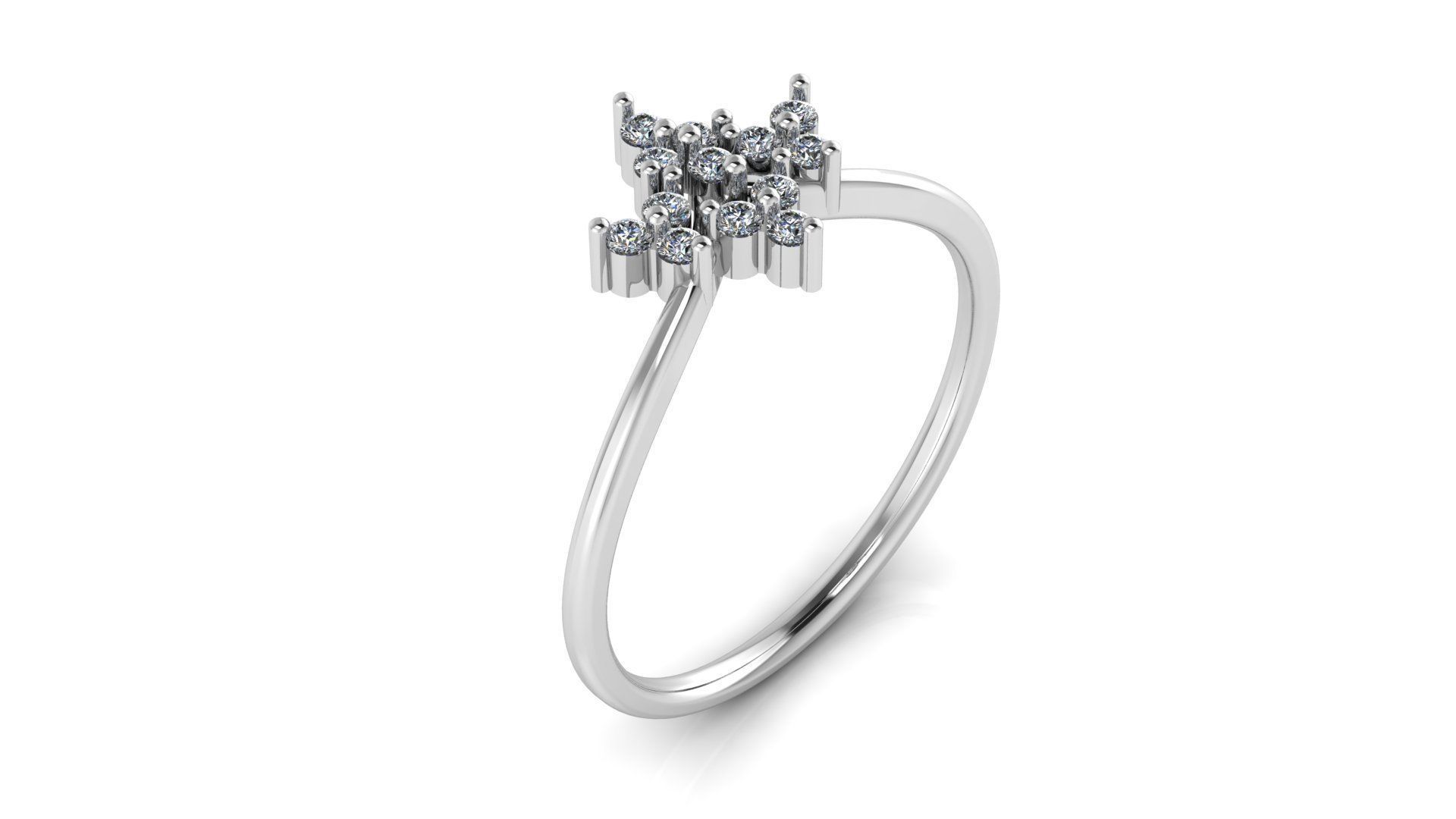 Jewelry Diamond Ring 3D Print Model 3D print model_10