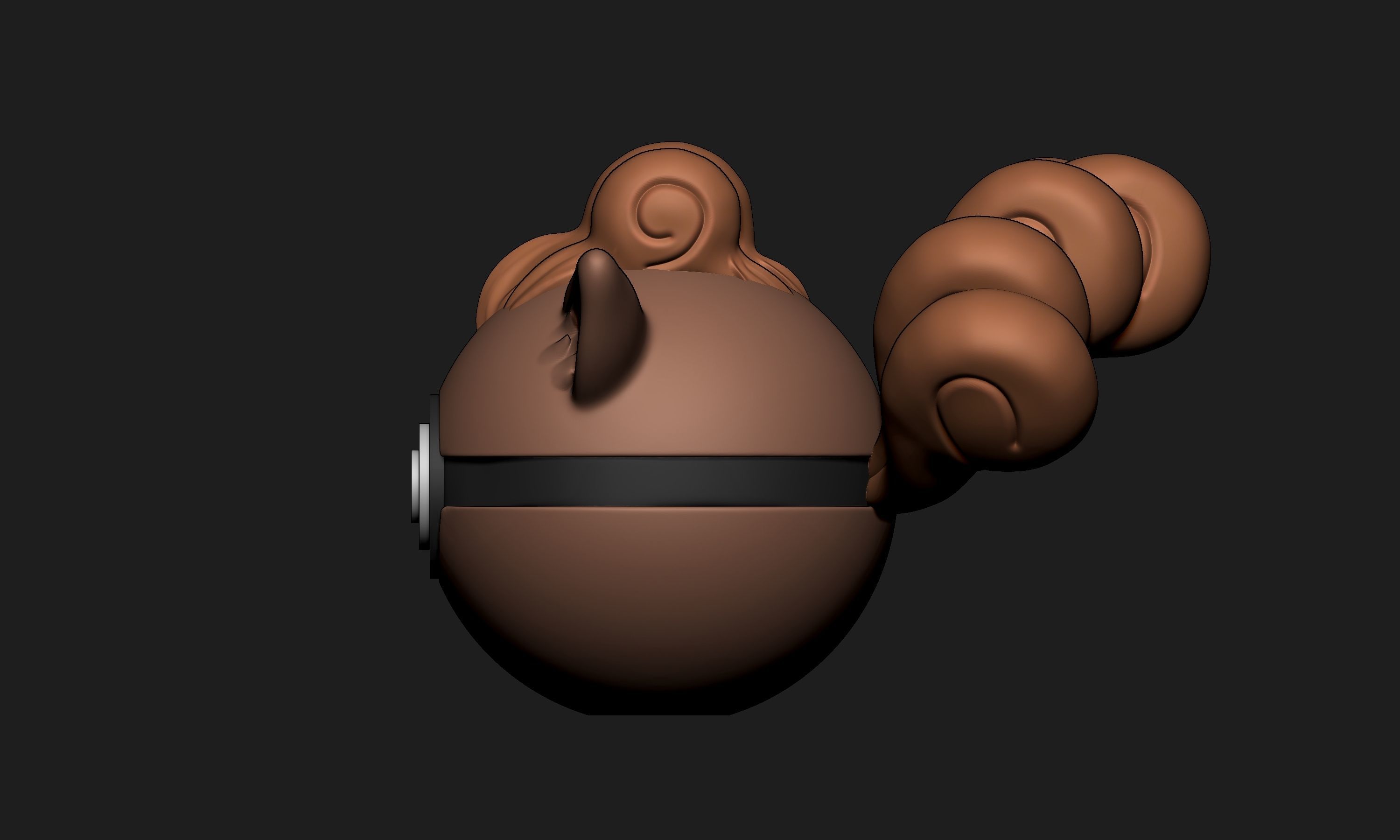 Pokemon Vulpix Pokeball  3D print model_5