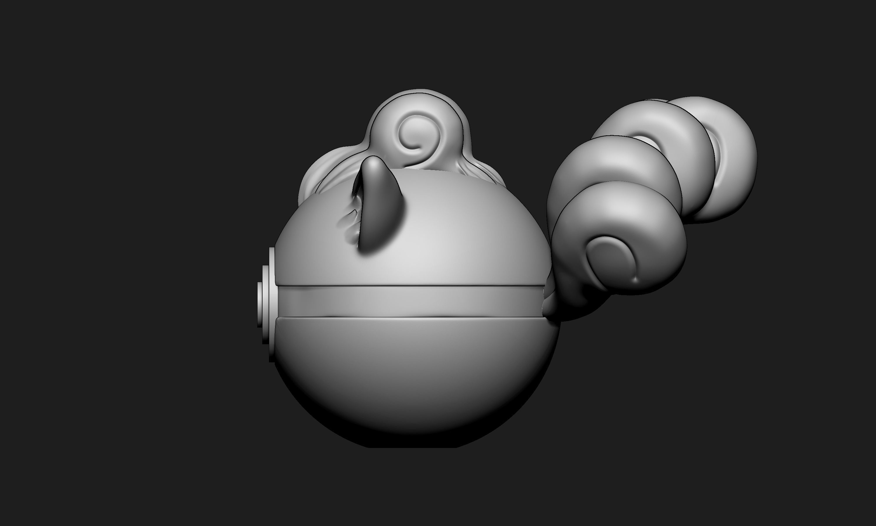 Pokemon Vulpix Pokeball  3D print model_4