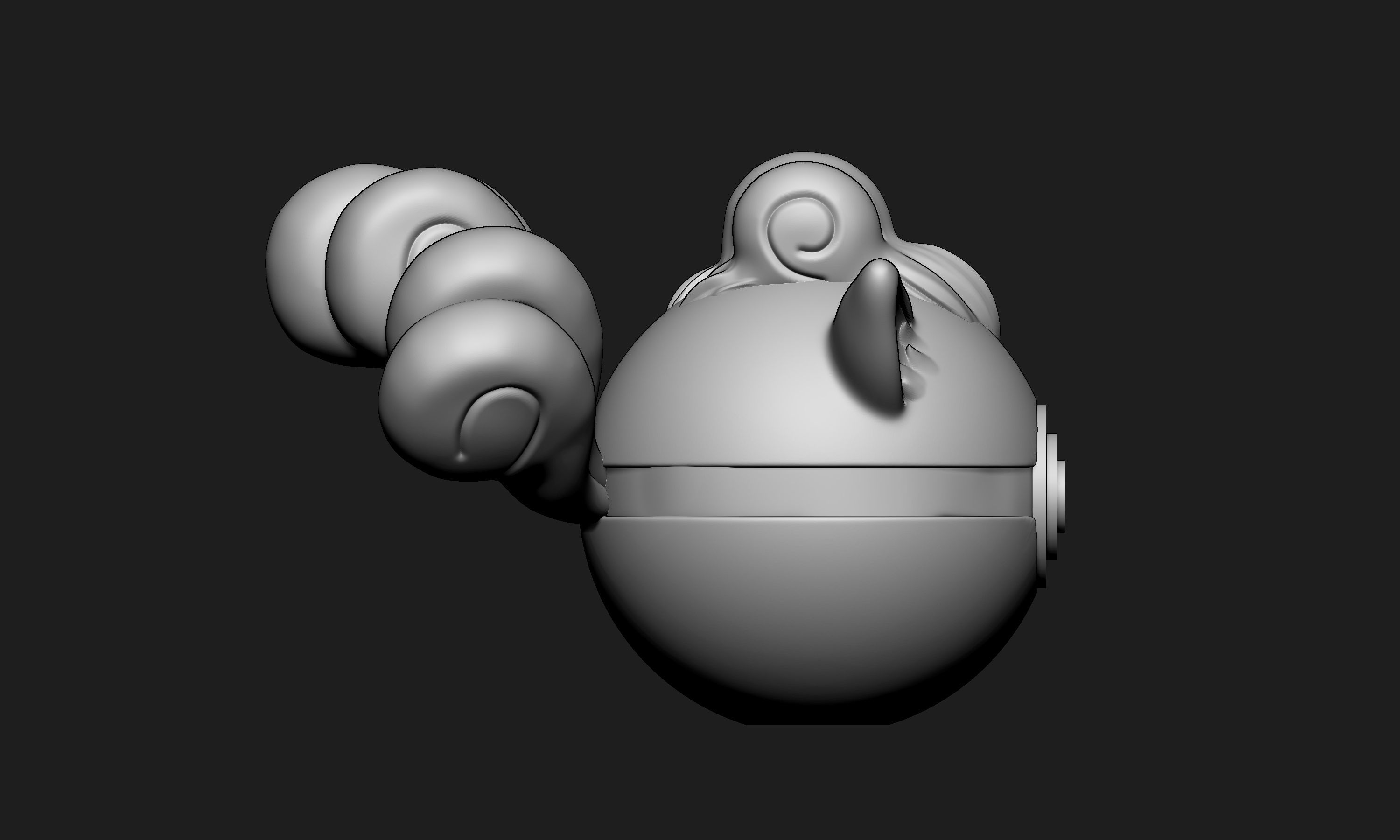 Pokemon Vulpix Pokeball  3D print model_2