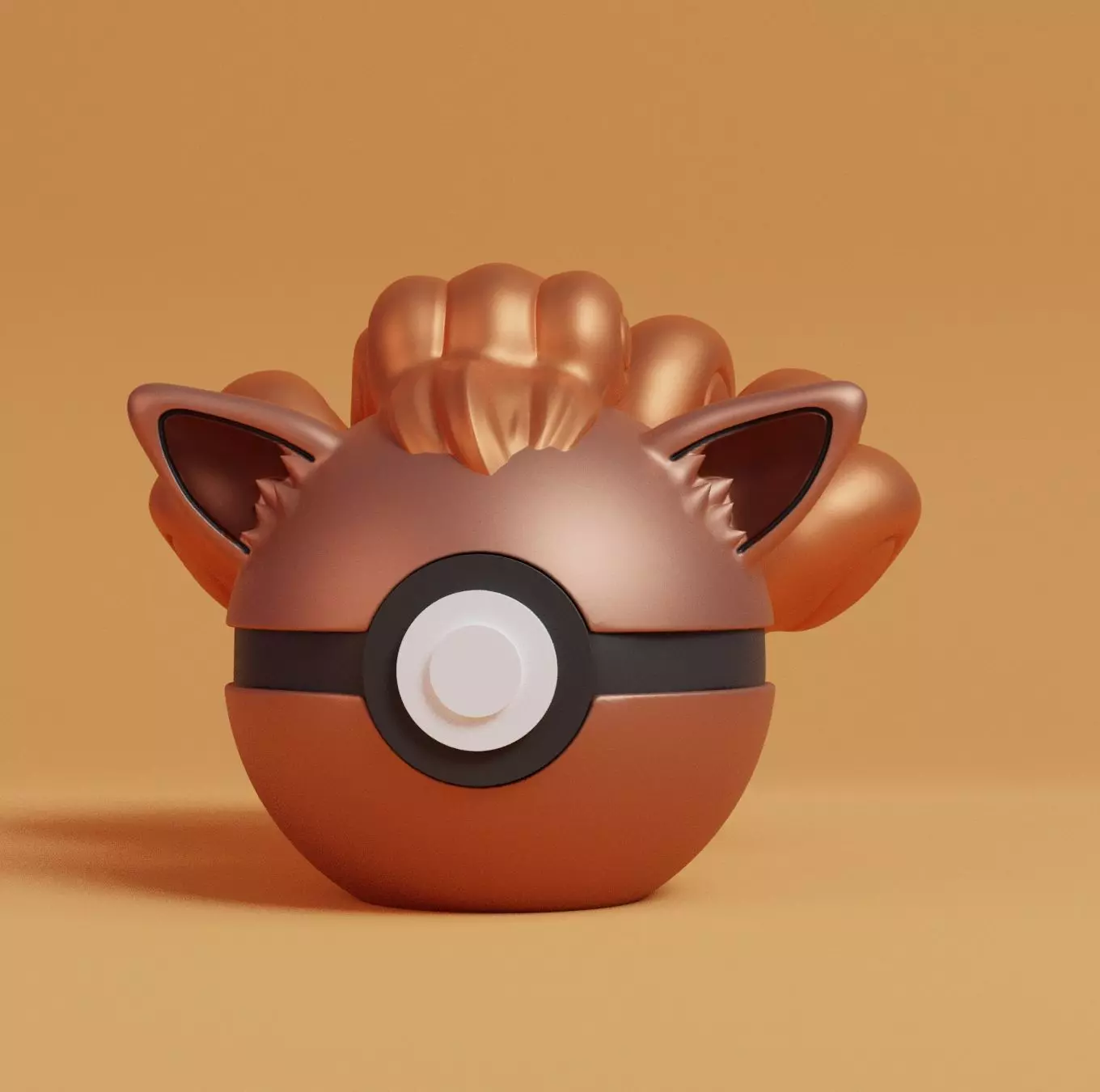 Pokemon Vulpix Pokeball  3D print model_0