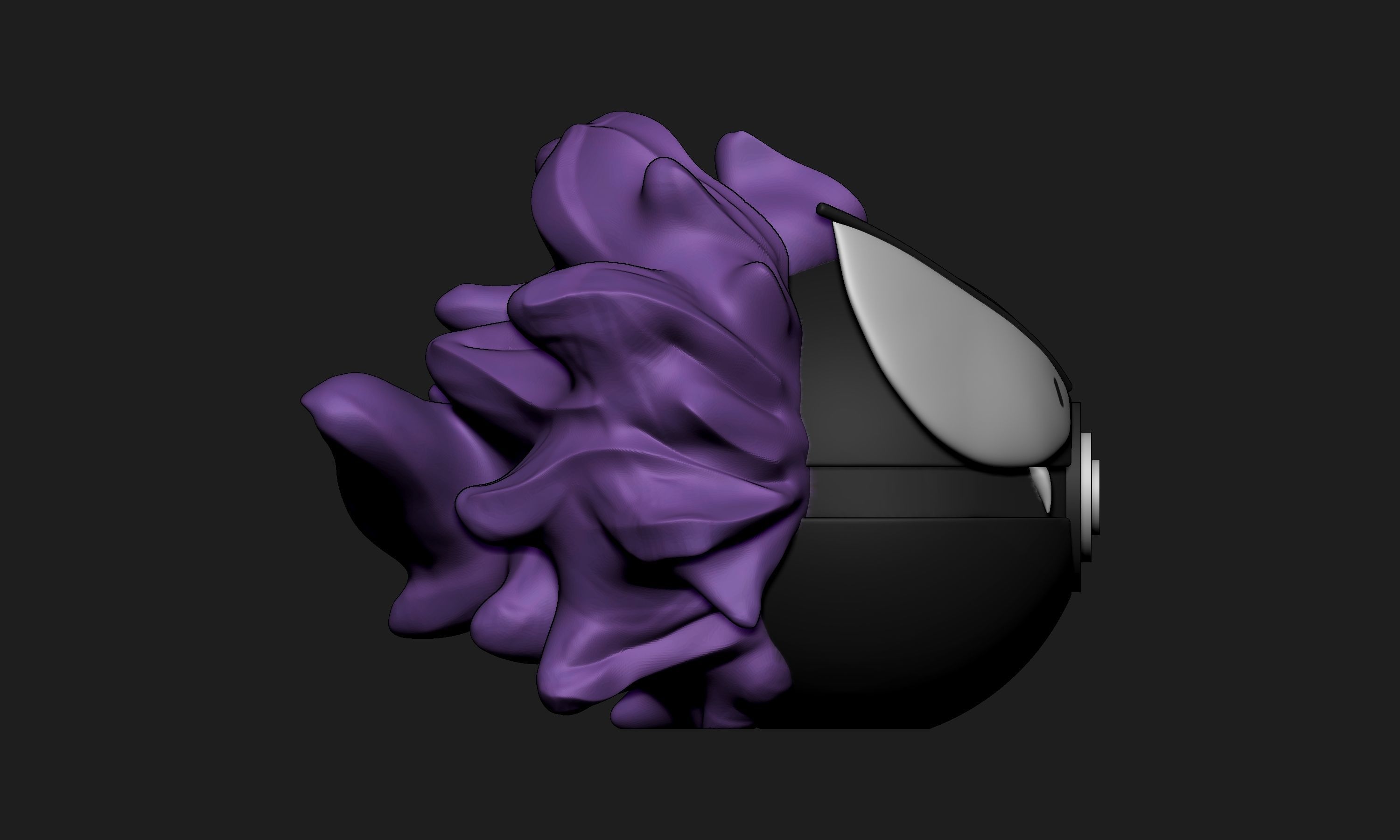 Pokemon Gastly Pokeball 3D print model_3