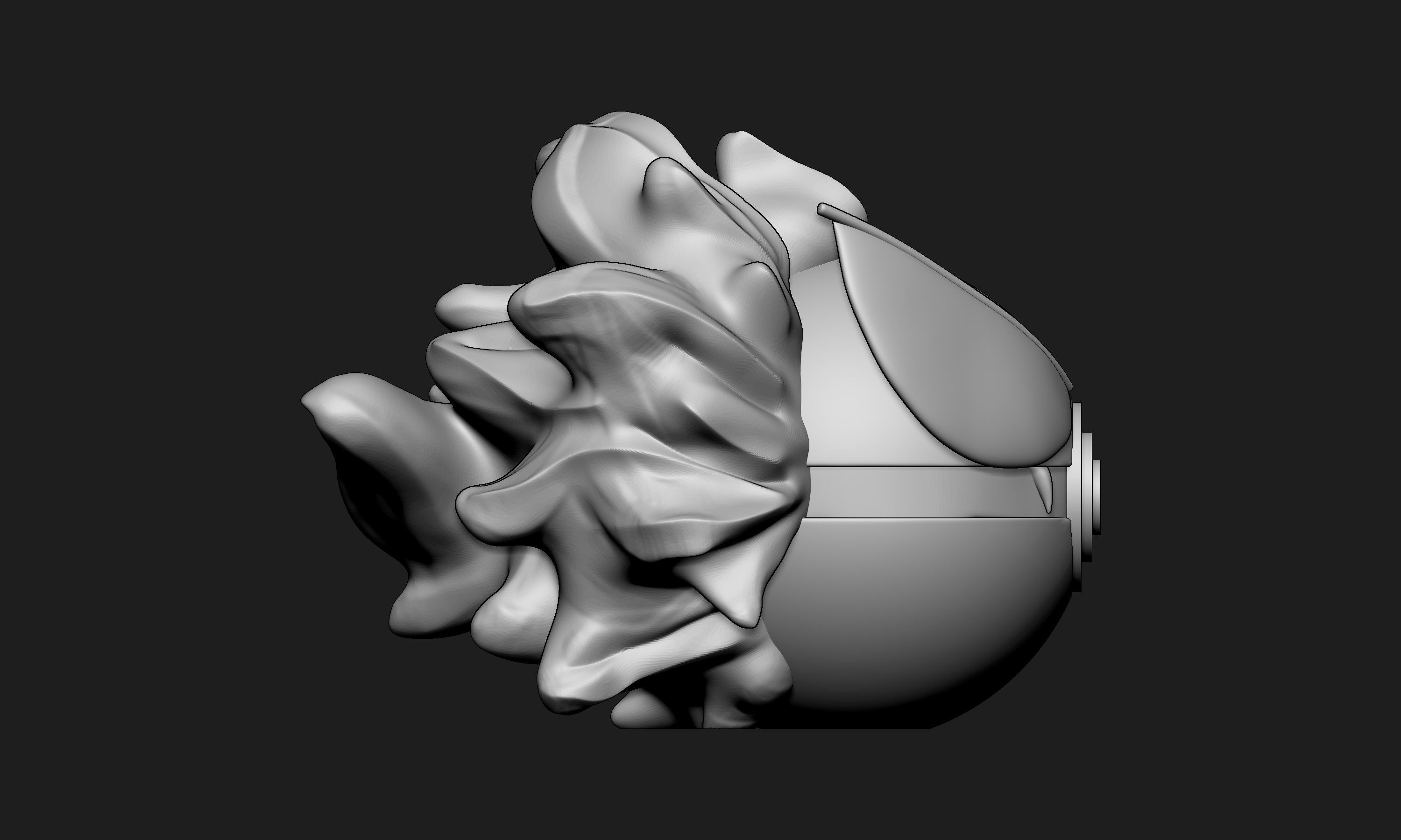 Pokemon Gastly Pokeball 3D print model_2