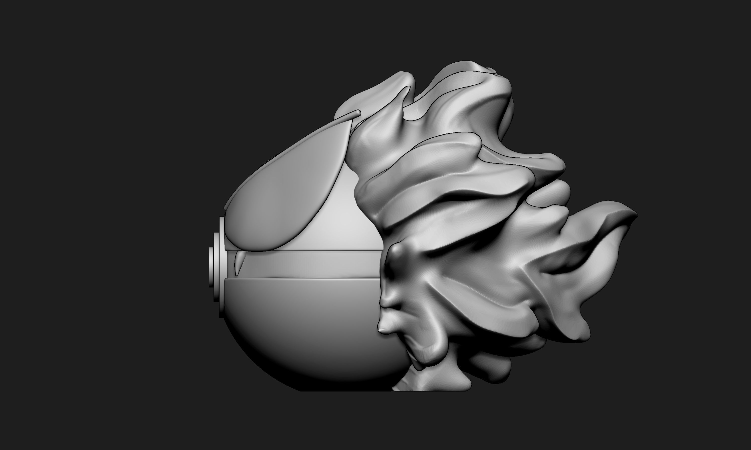 Pokemon Gastly Pokeball 3D print model_6