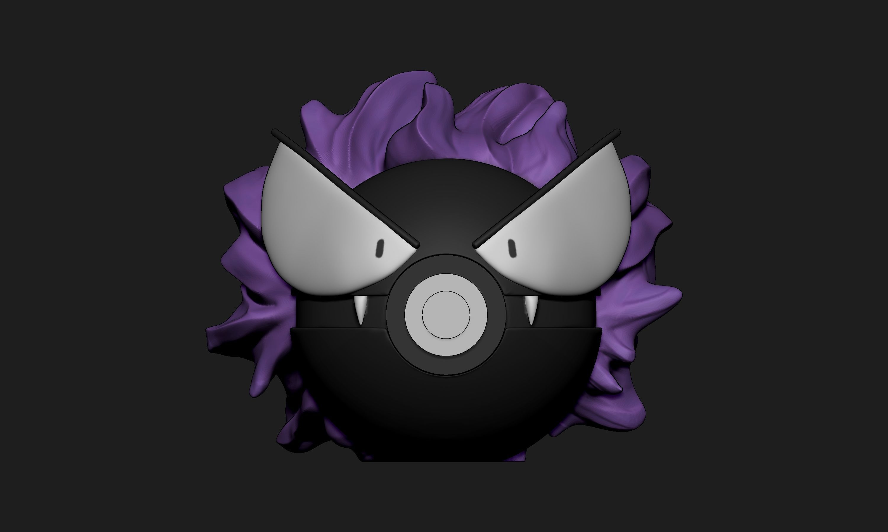 Pokemon Gastly Pokeball 3D print model_8