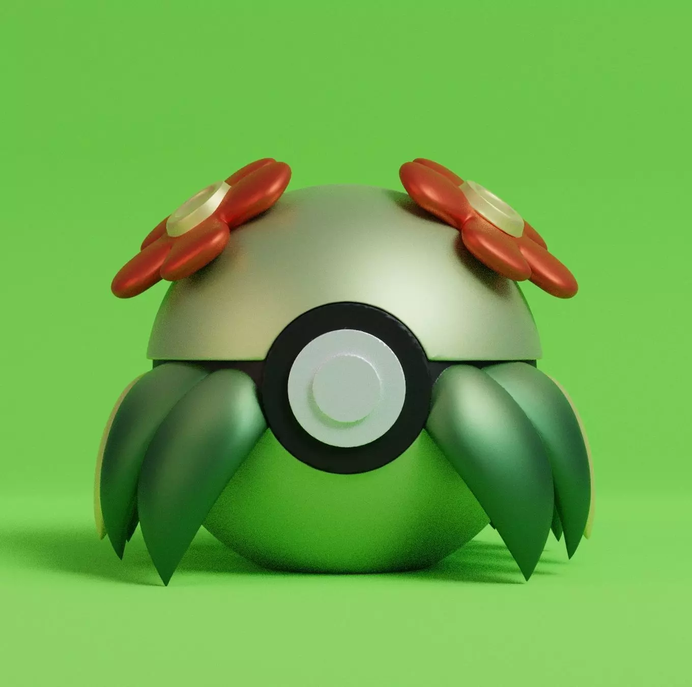 Pokemon Bellossom Pokeball  3D print model_0