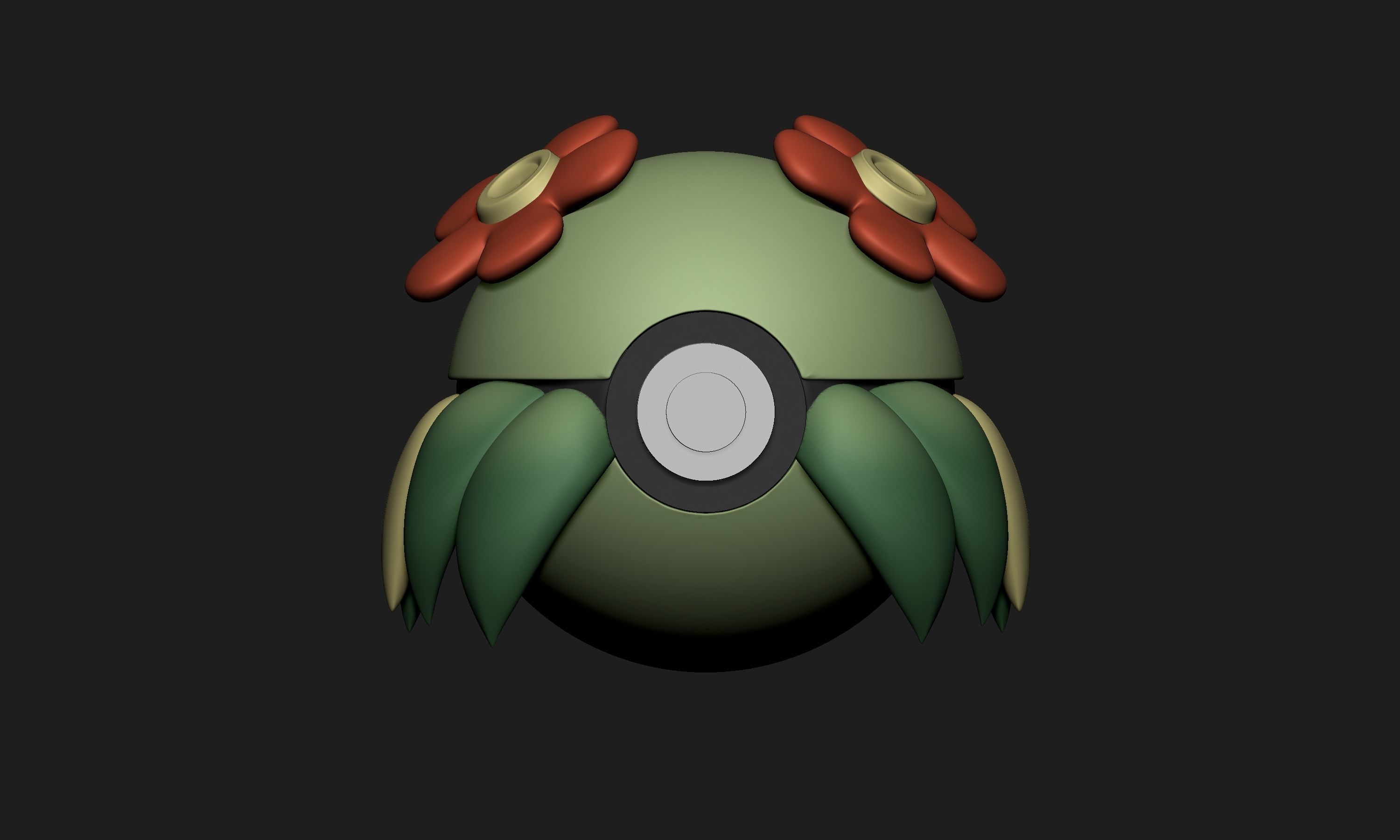 Pokemon Bellossom Pokeball  3D print model_1