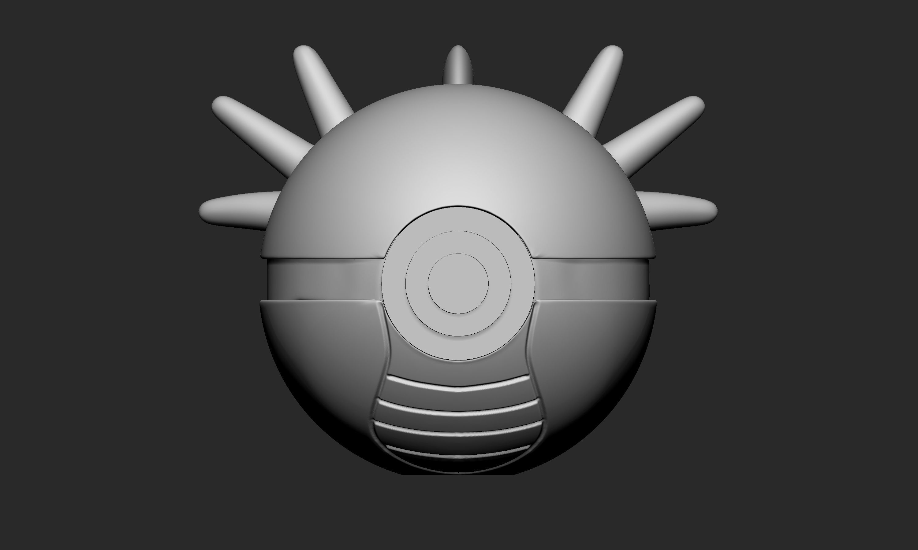 Pokemon Horsea Pokeball 3D print model_2