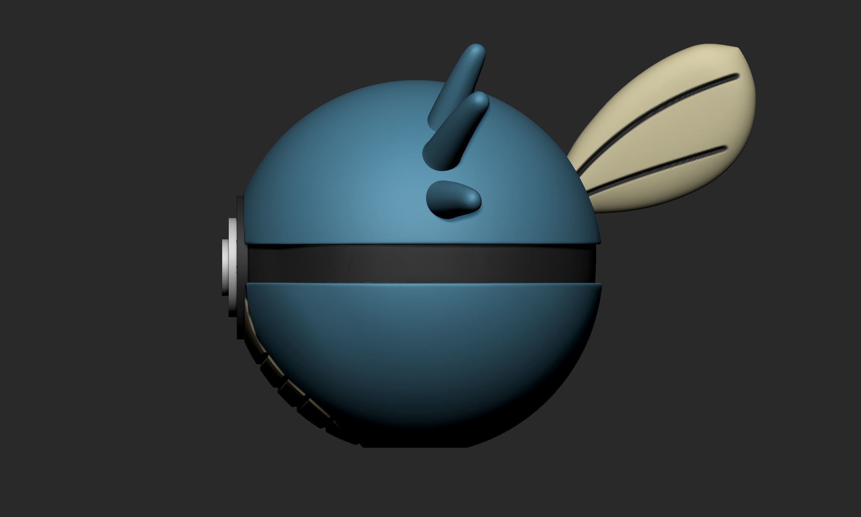 Pokemon Horsea Pokeball 3D print model_4