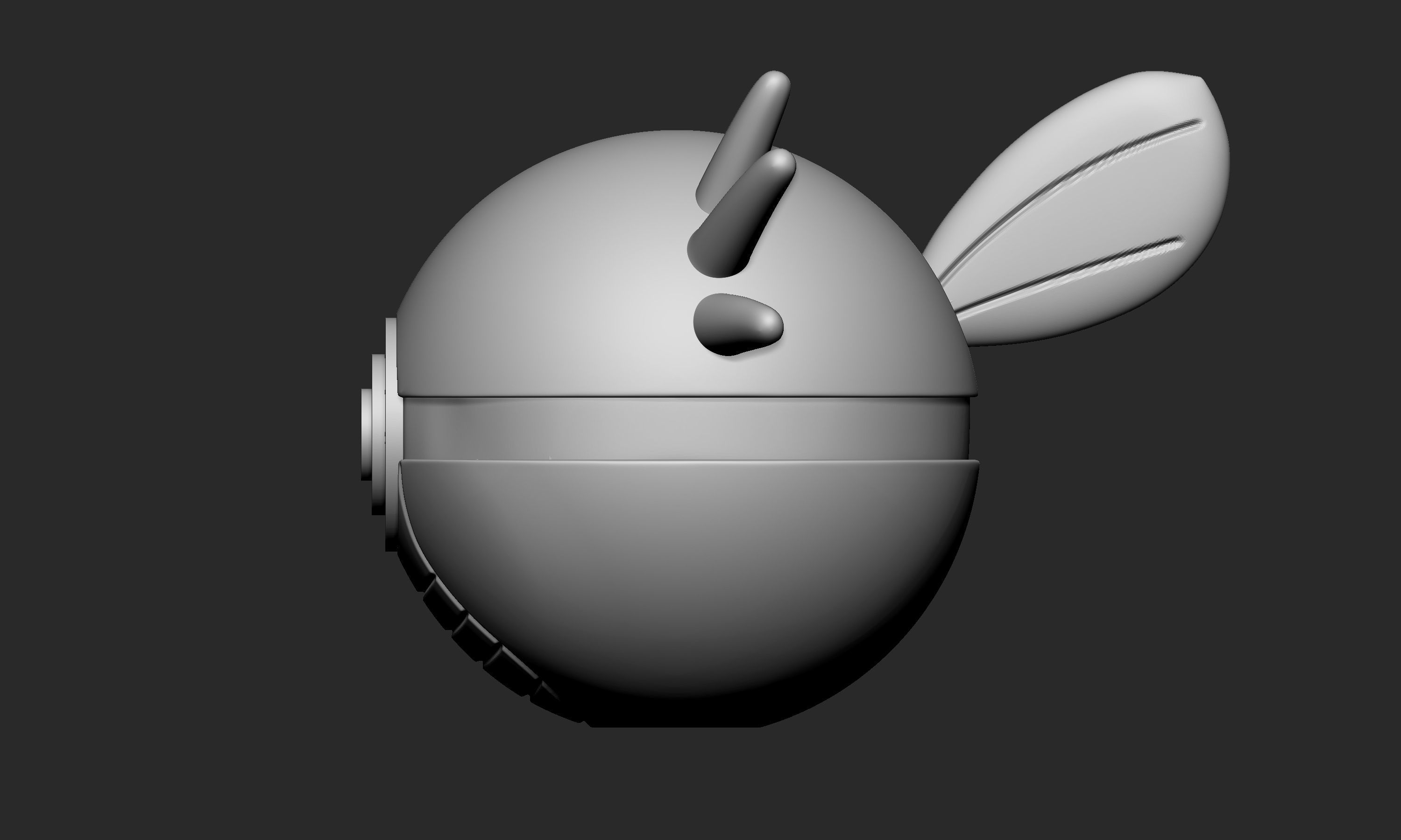 Pokemon Horsea Pokeball 3D print model_3