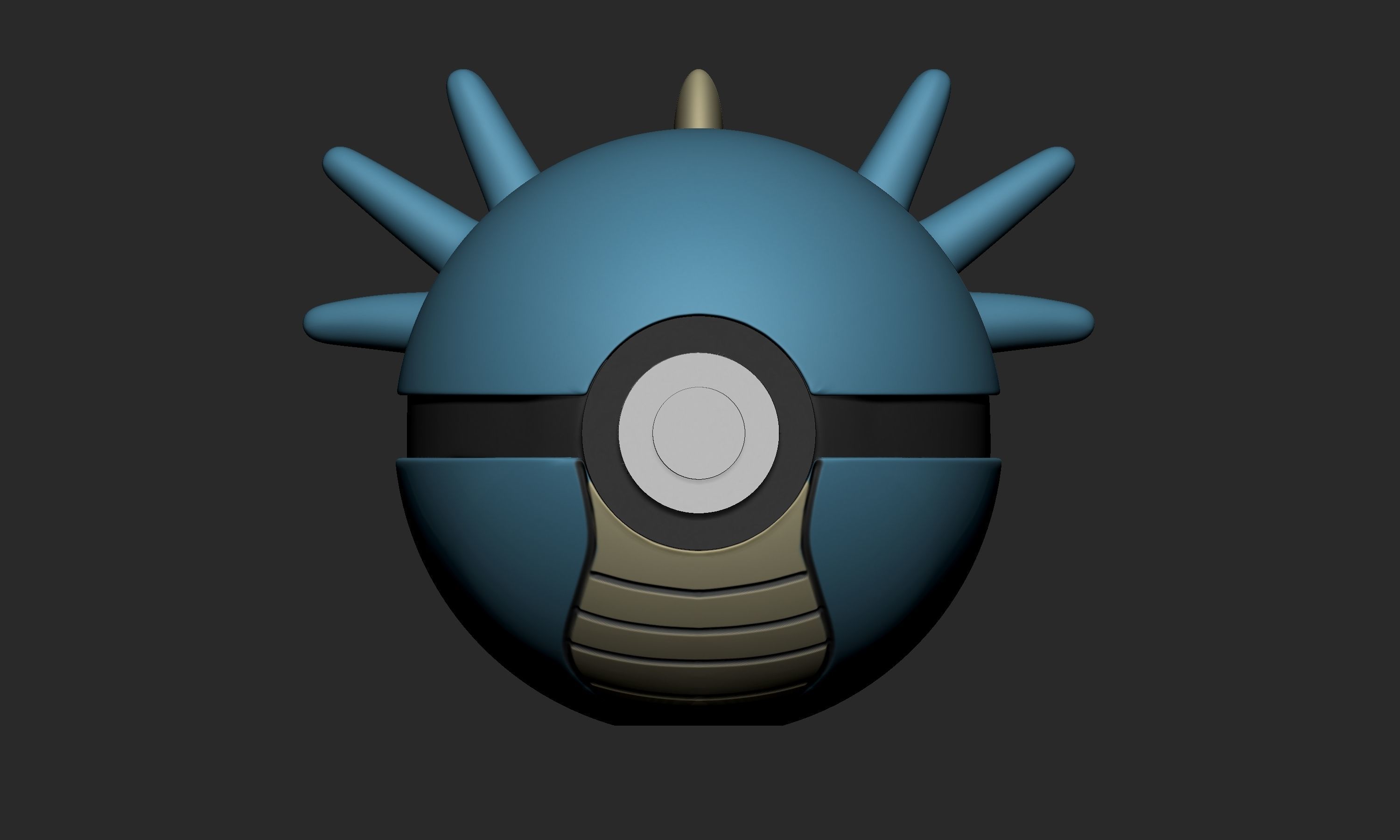 Pokemon Horsea Pokeball 3D print model_1