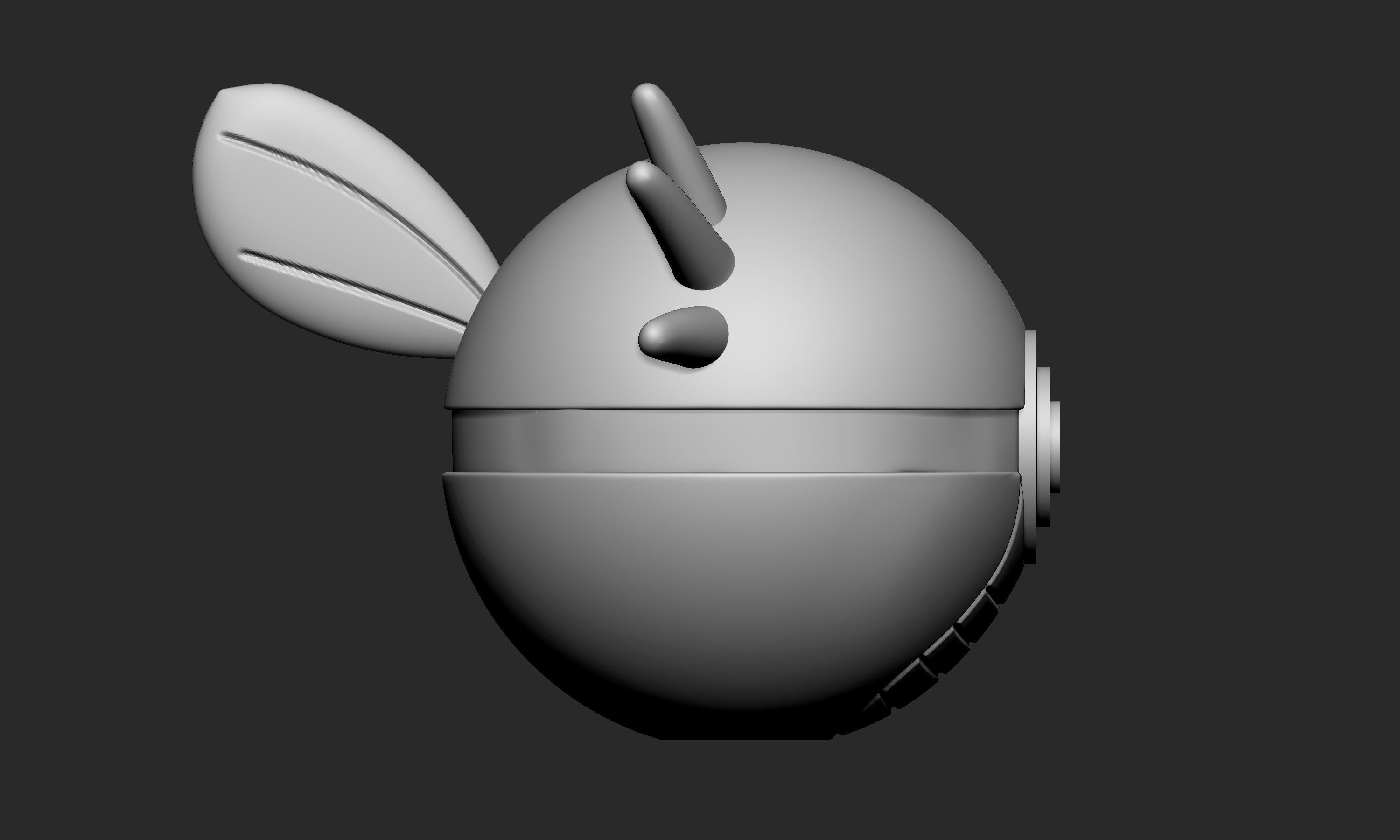 Pokemon Horsea Pokeball 3D print model_7