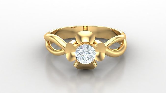 Women Diamond Solitaire V4   SLT 187 3D print model