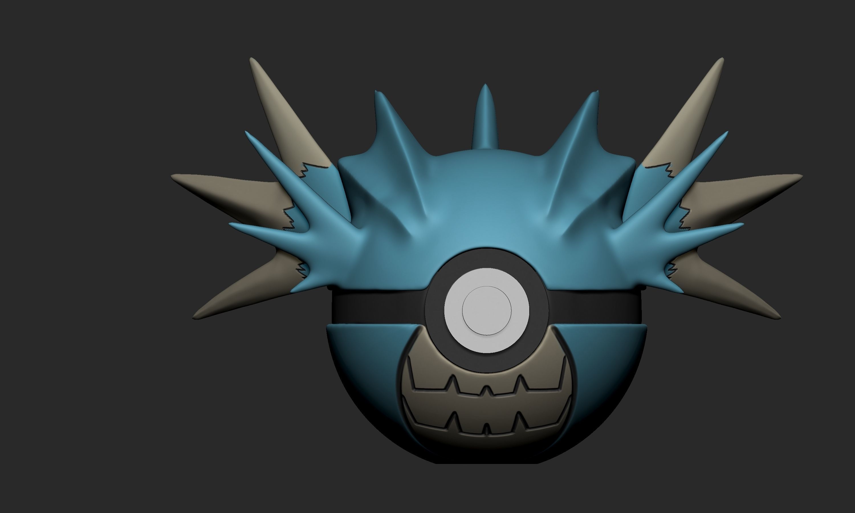 Pokemon Seadra Pokeball 3D print model_1