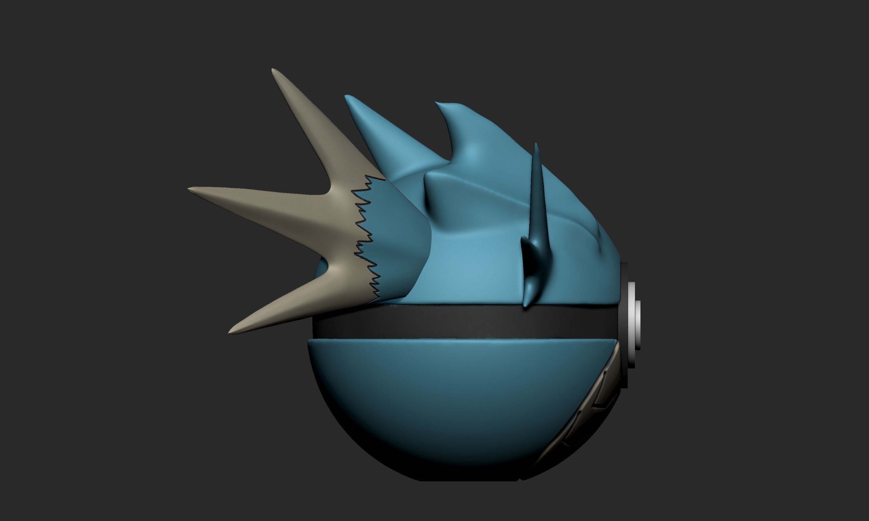 Pokemon Seadra Pokeball 3D print model_8