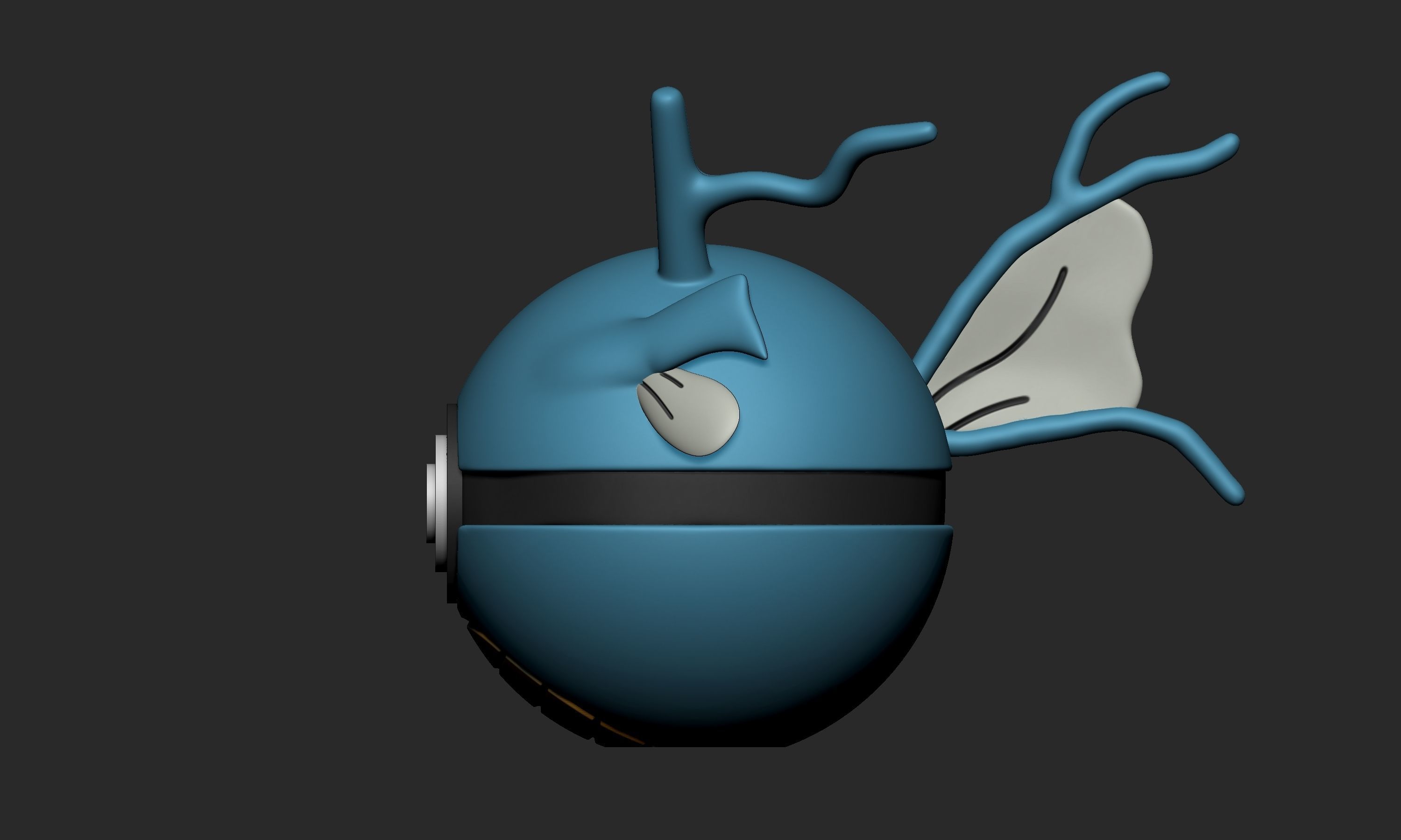 Pokemon Horsea Seadra Kingdra Pokeball  3D print model_18