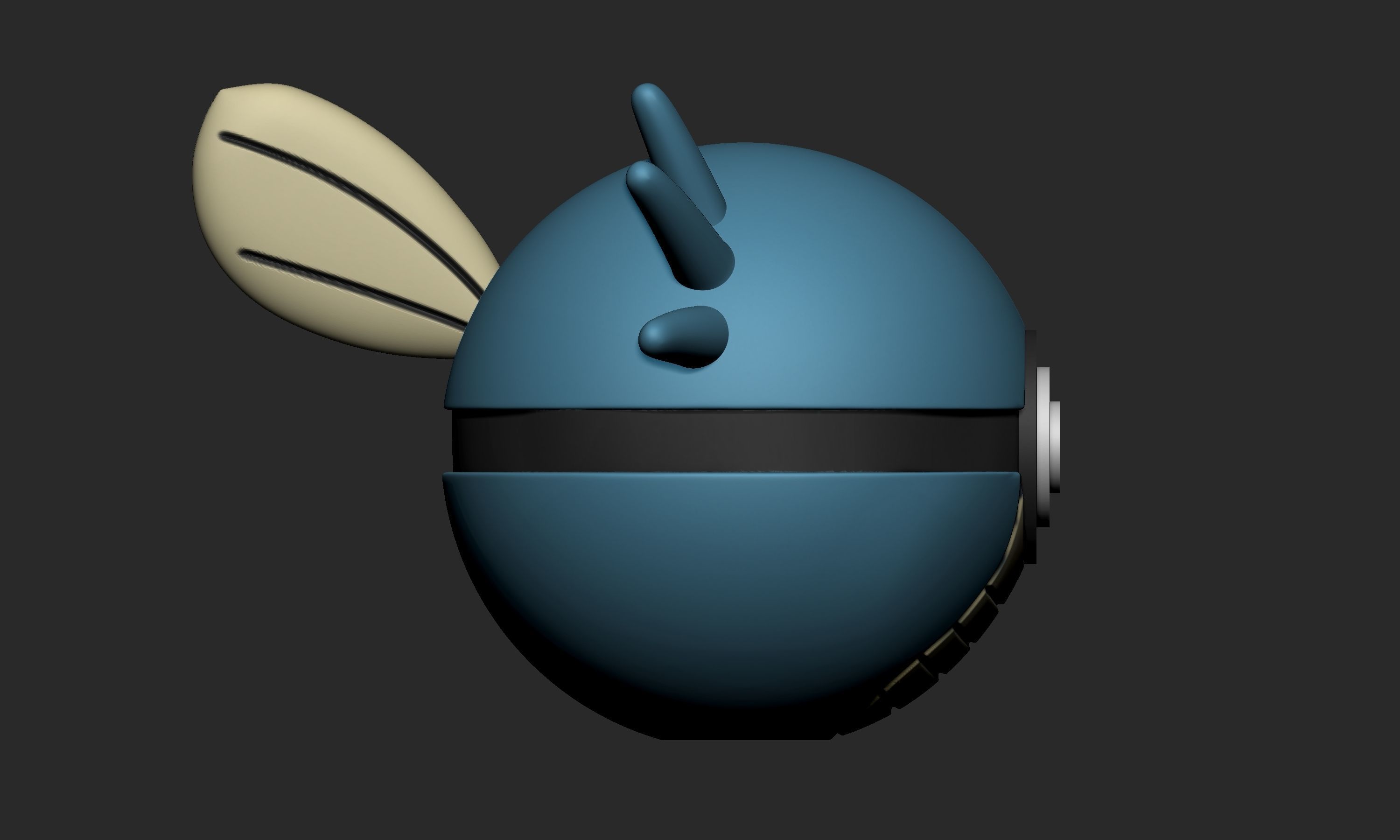 Pokemon Horsea Seadra Kingdra Pokeball  3D print model_5