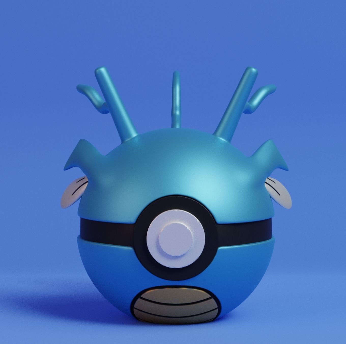 Pokemon Horsea Seadra Kingdra Pokeball  3D print model_16