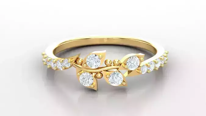 Women Diamond Solitaire V4   SLT 182 3D print model