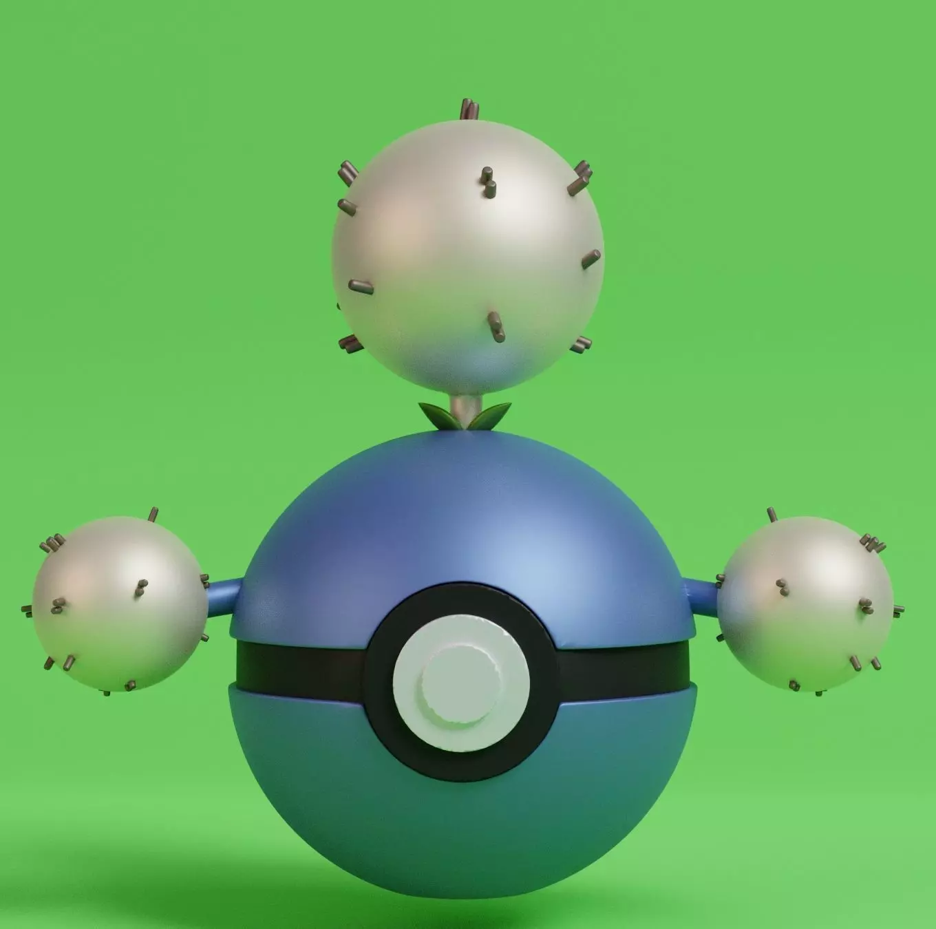 Pokemon Jumpluff Pokeball 3D print model_0