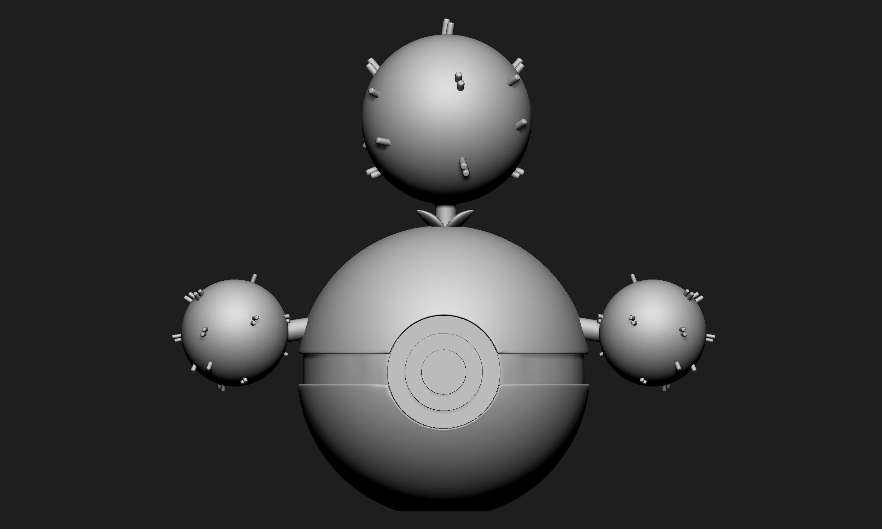 Pokemon Jumpluff Pokeball 3D print model_2