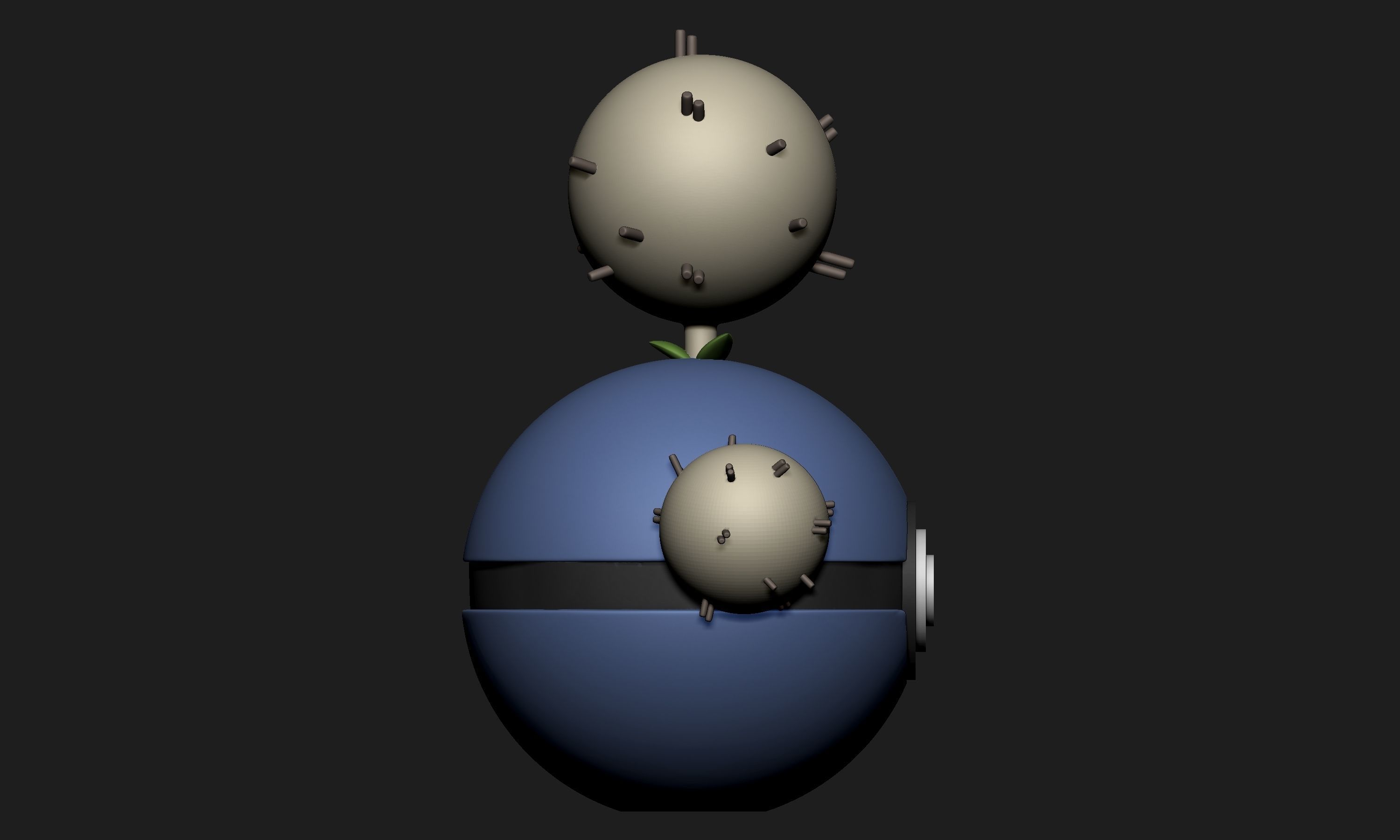 Pokemon Jumpluff Pokeball 3D print model_7