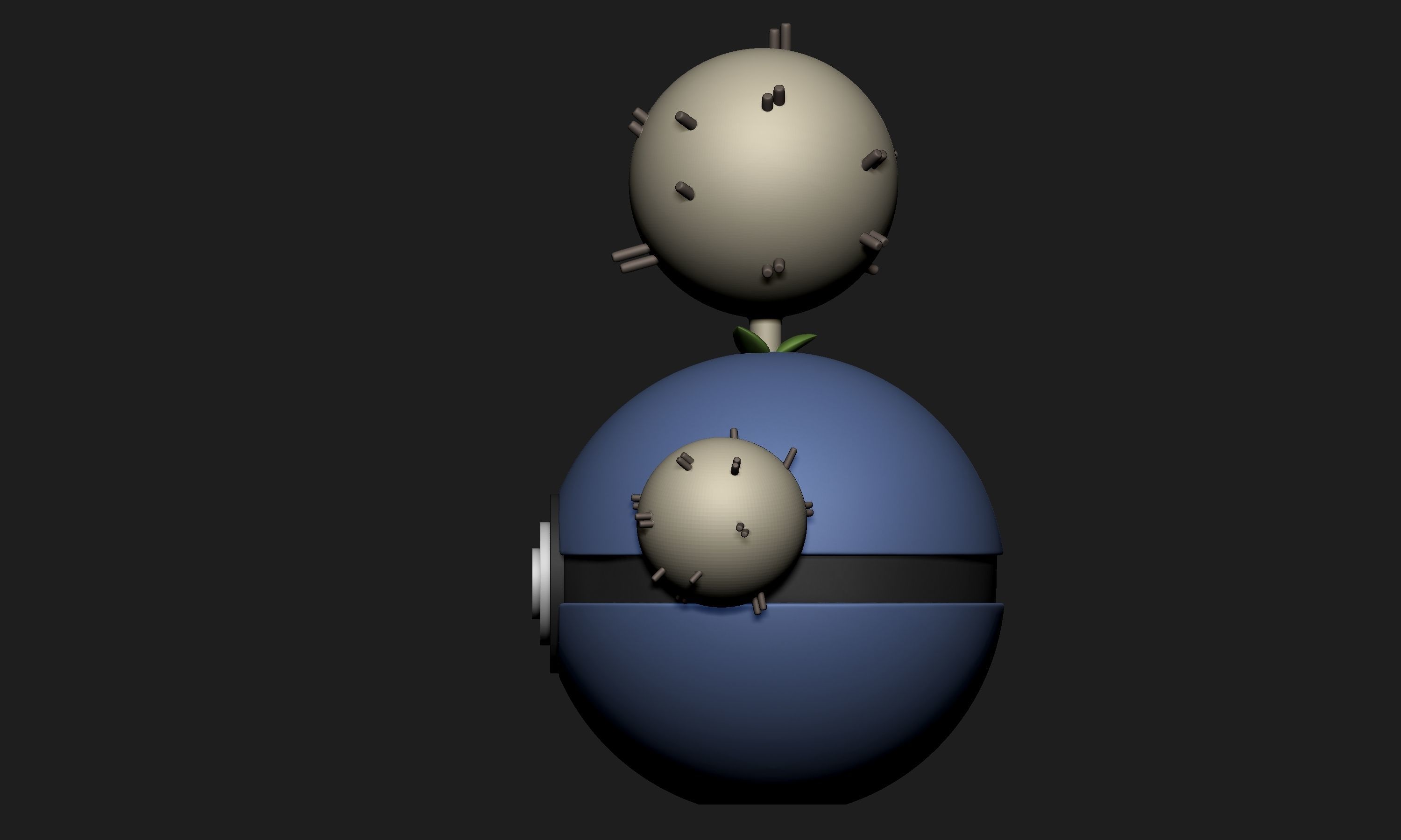 Pokemon Jumpluff Pokeball 3D print model_4