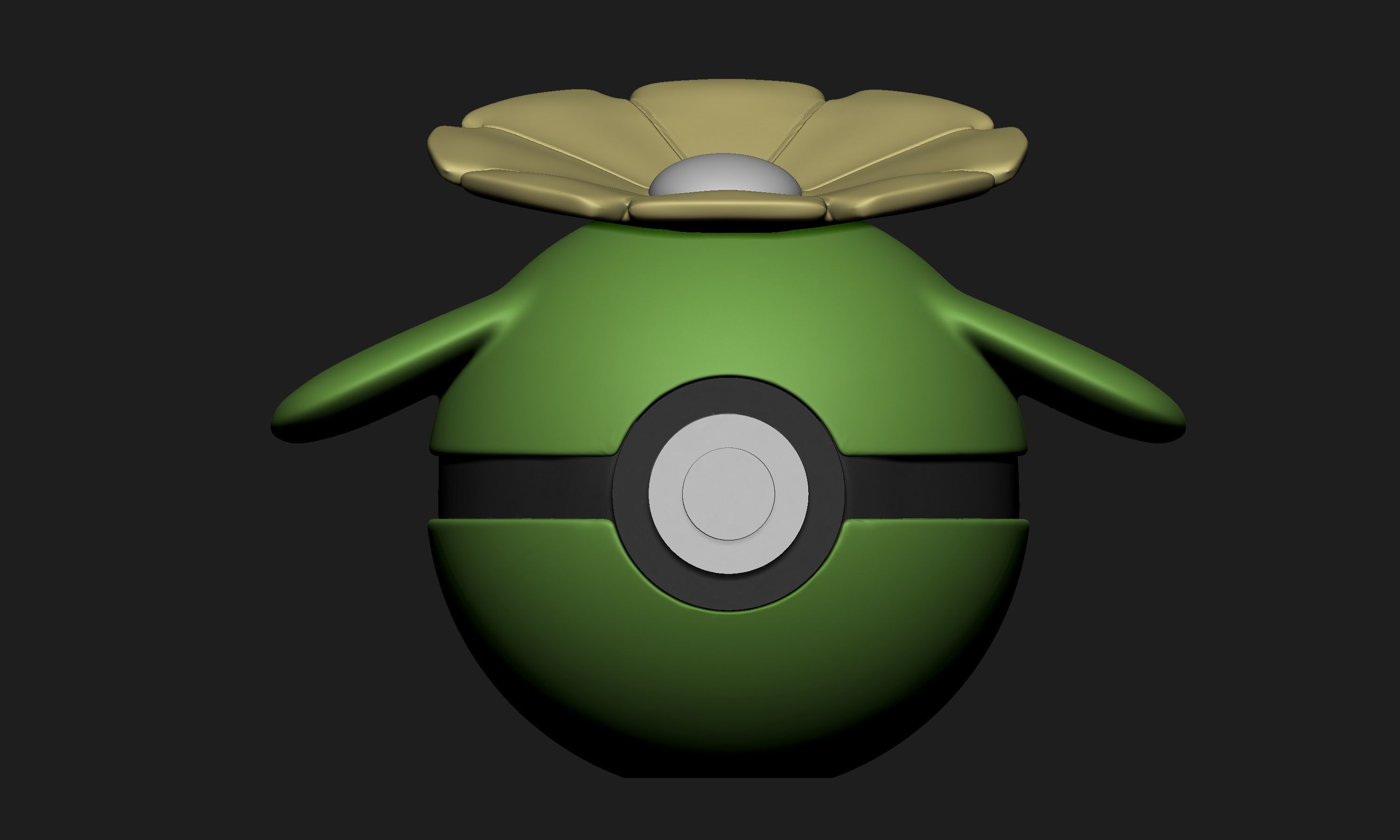 Pokemon Hopip Skiploom Jumpluff Pokeball 3D print model_15