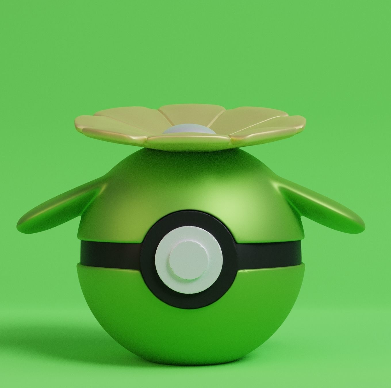 Pokemon Hopip Skiploom Jumpluff Pokeball 3D print model_11