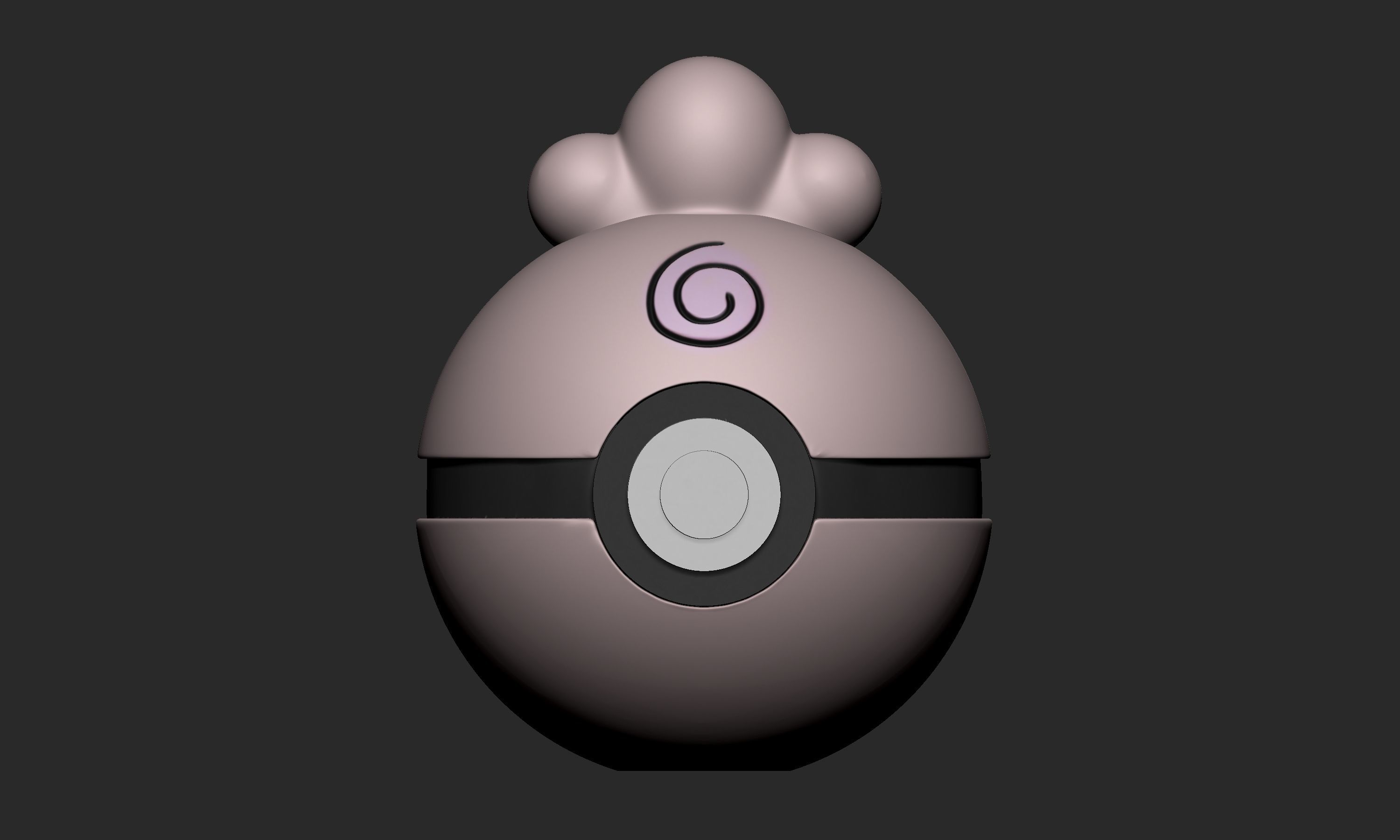 Pokemon Igglybuff Pokeball 3D print model_1