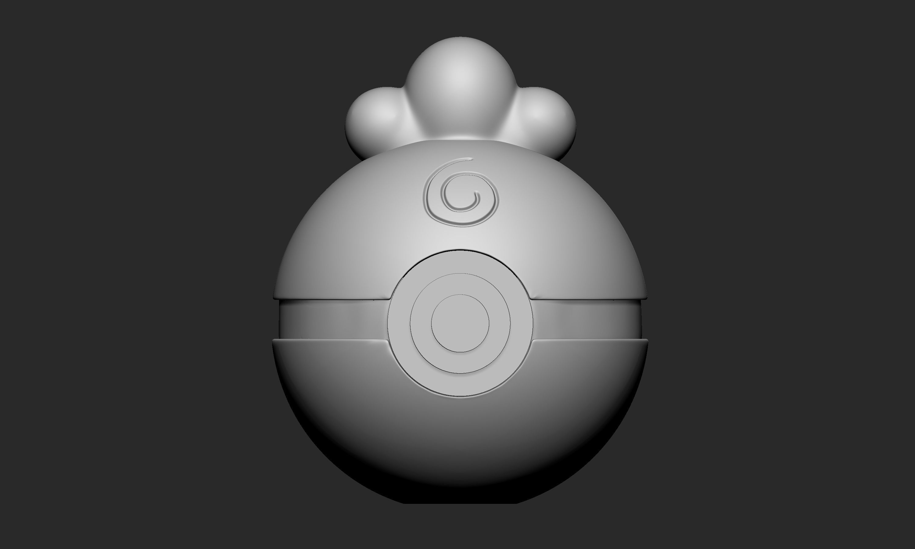 Pokemon Igglybuff Pokeball 3D print model_2