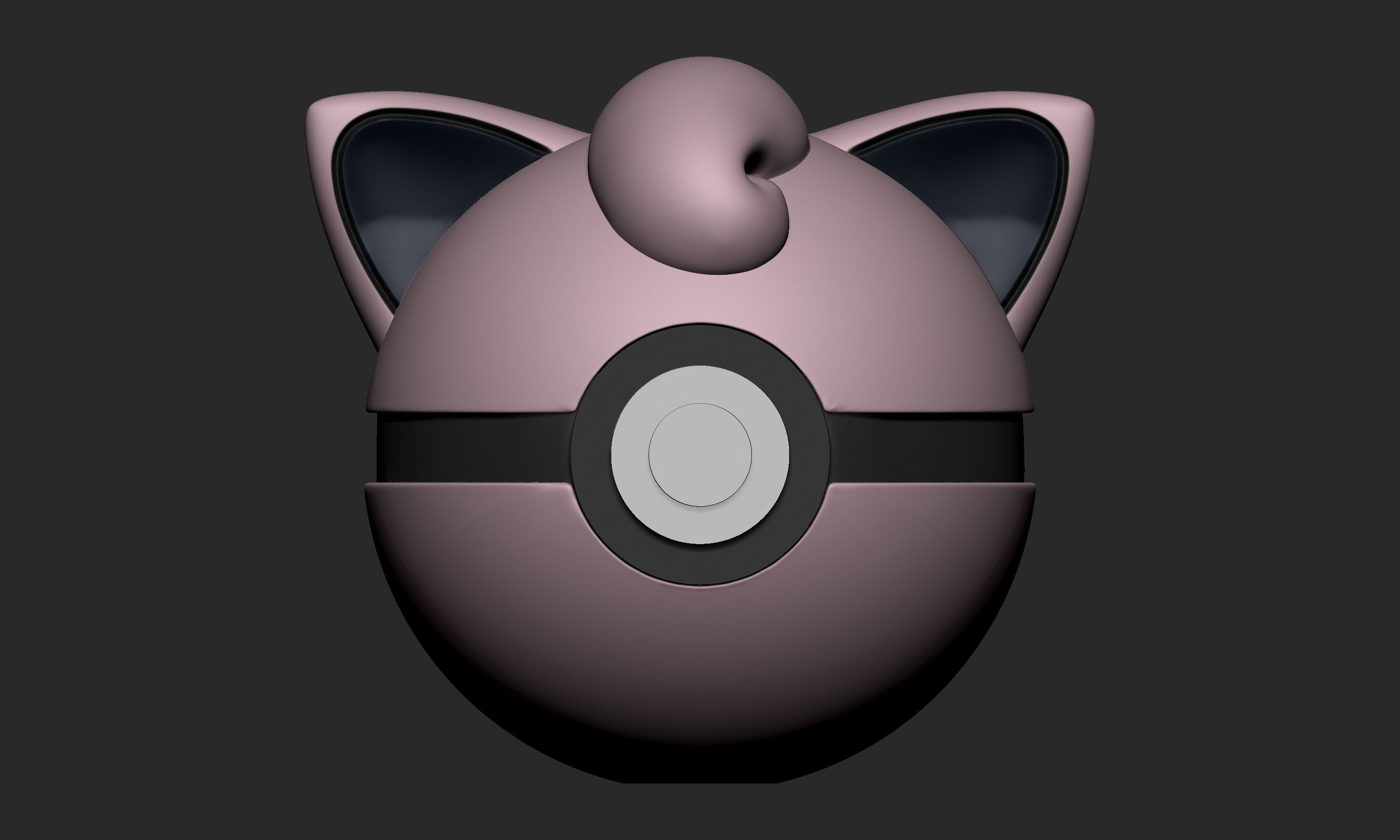 Pokemon Jigglypuff Pokeball Free 3D print model_1