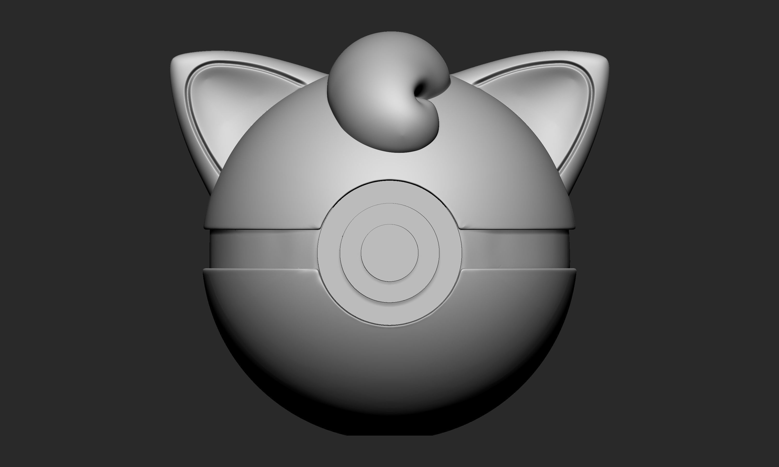 Pokemon Jigglypuff Pokeball Free 3D print model_2