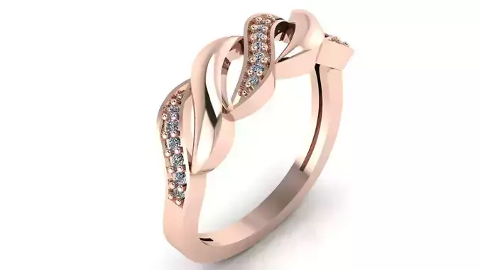 Jewelry Diamond Ring 3D Print Model