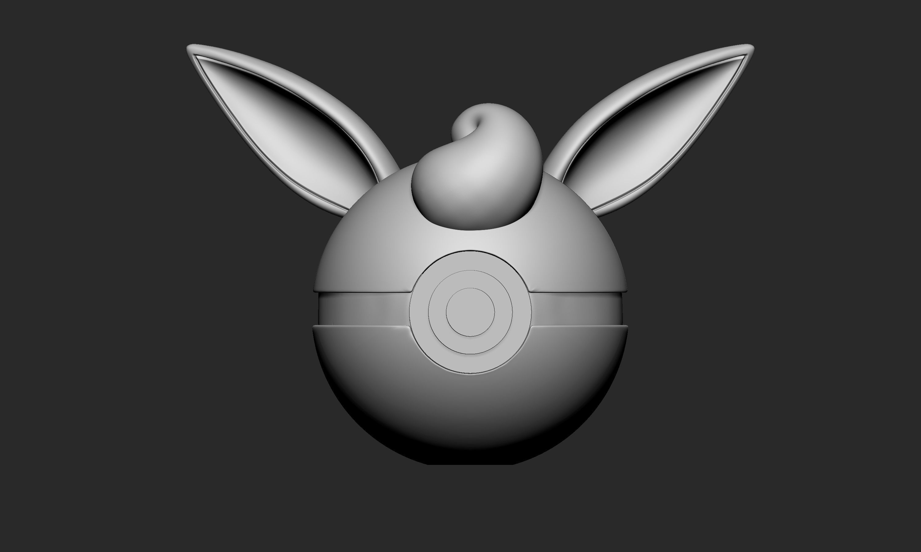 Pokemon Wigglytuff Pokeball 3D print model_1